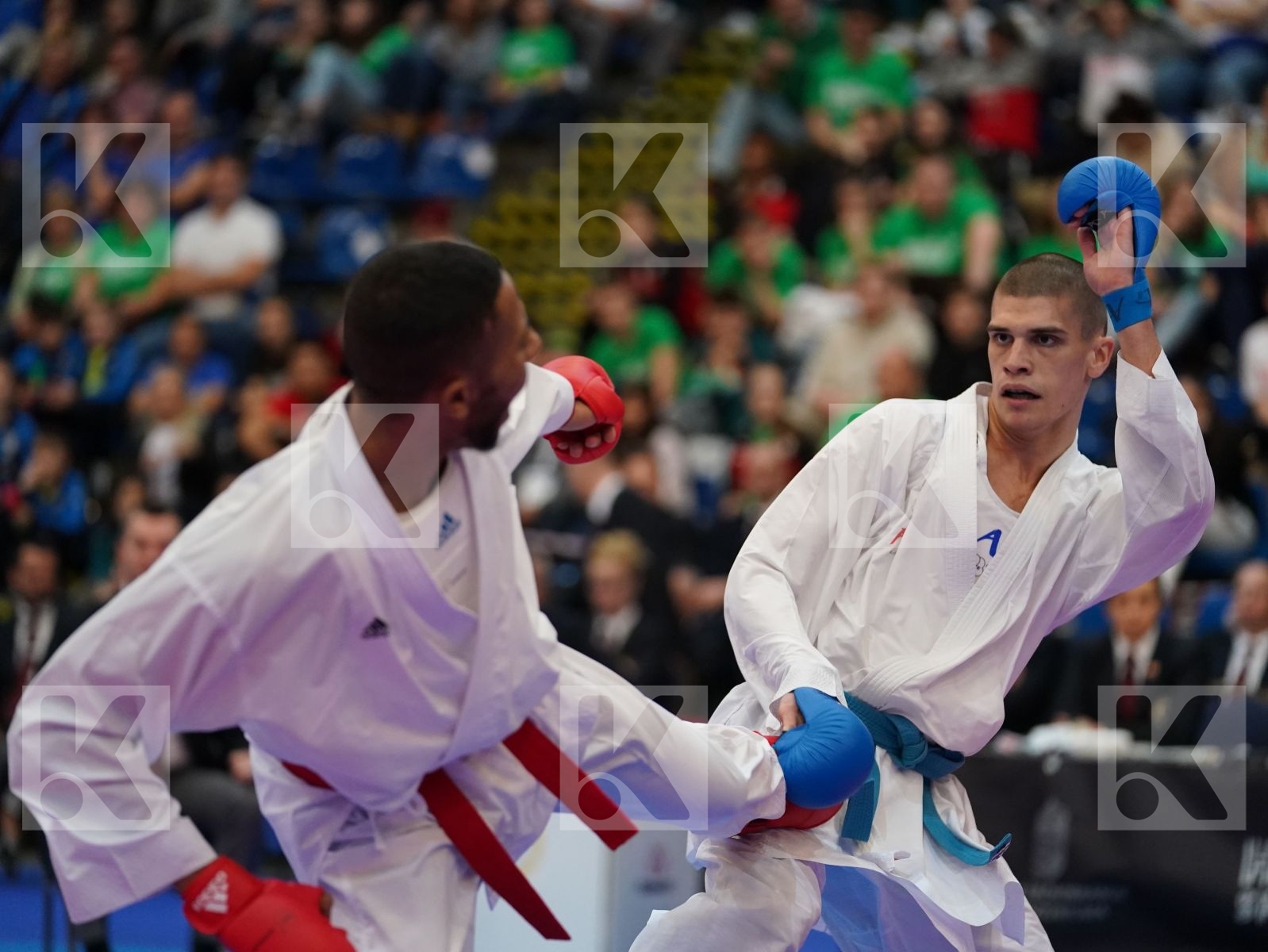 SALMI YOUNESSE (FRANCE) vs BOSKOVIC BOJAN (MONTENEGRO) in Under 21 Kumite Male -67 Kg - Final bout