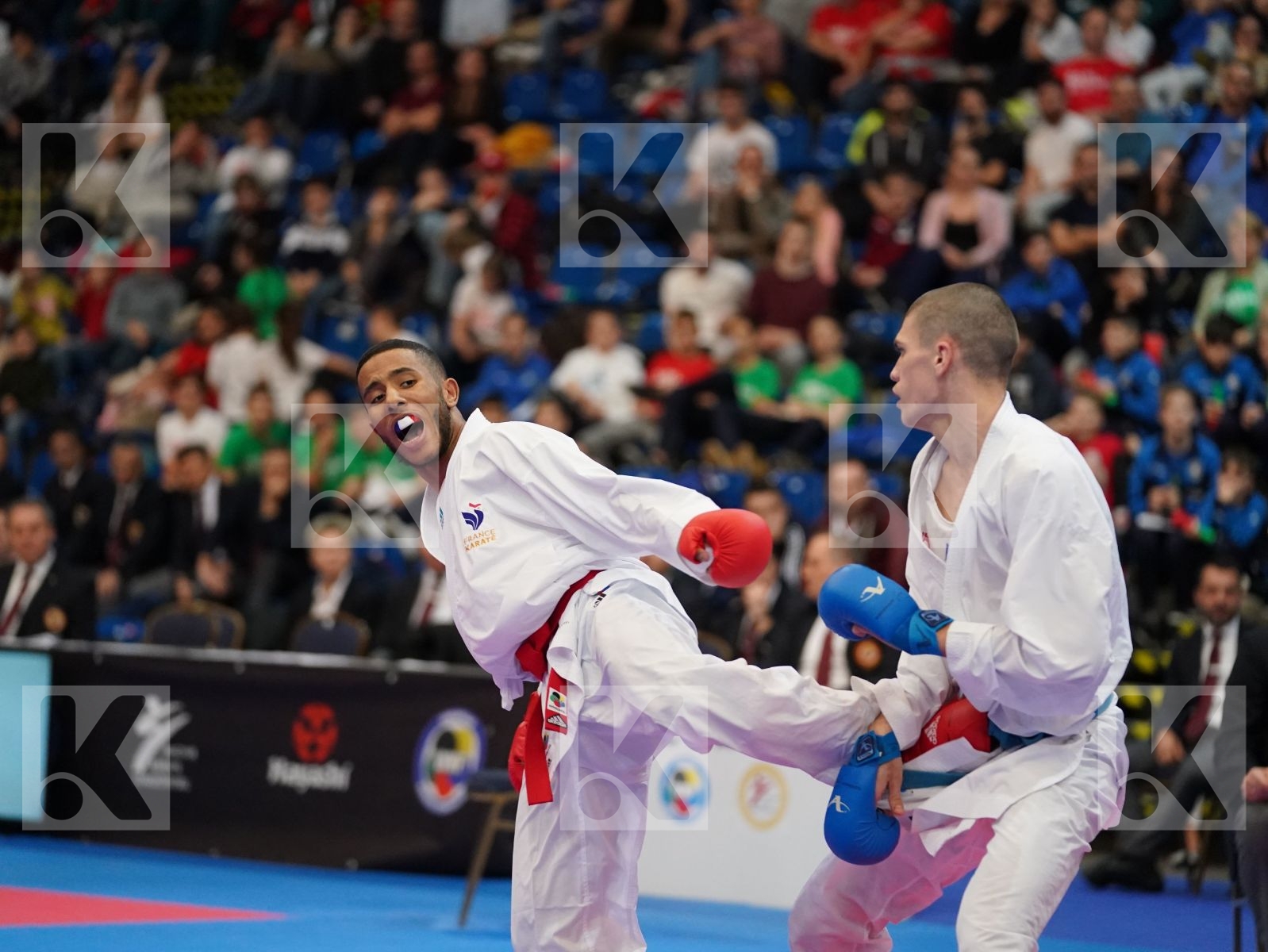 SALMI YOUNESSE (FRANCE) vs BOSKOVIC BOJAN (MONTENEGRO) in Under 21 Kumite Male -67 Kg - Final bout