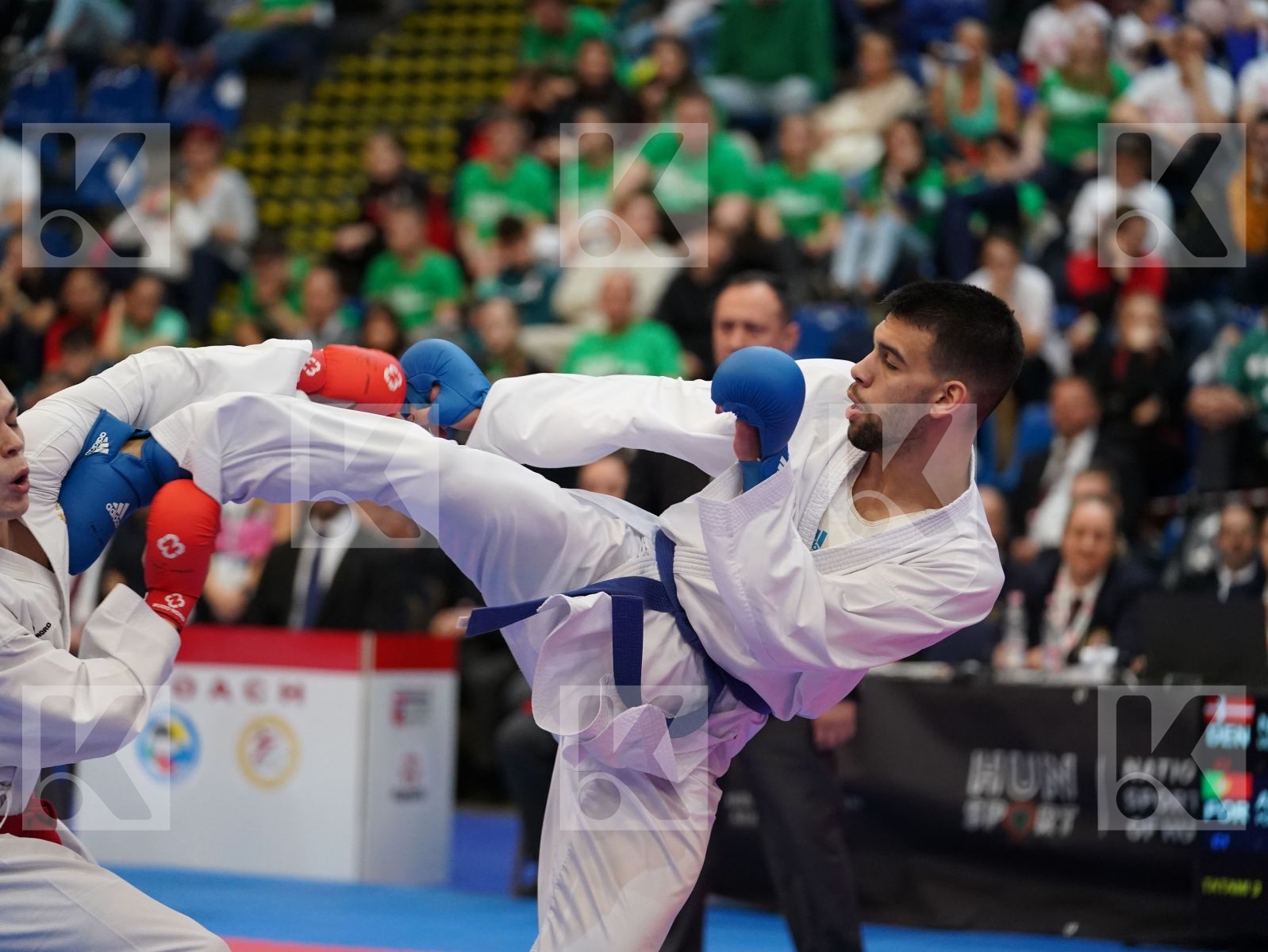 NIELSEN CHRISTOFFER (DENMARK) vs ALMEIDA TIAGO (PORTUGAL) in Under 21 Kumite Male -75 Kg - Final bout