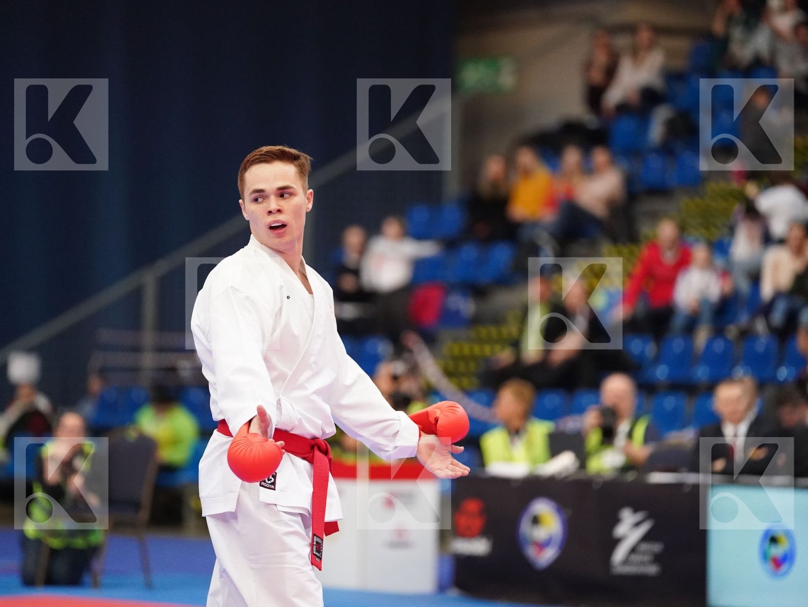 NIELSEN CHRISTOFFER (DENMARK) vs ALMEIDA TIAGO (PORTUGAL) in Under 21 Kumite Male -75 Kg - Final bout