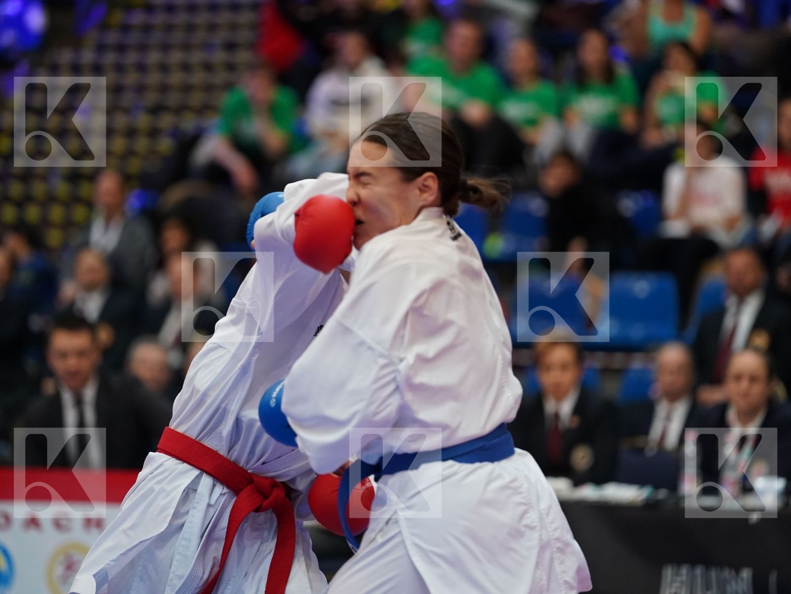 ISAEVA VICTORIA (RUSSIAN FEDERATION) vs SAELID ANNIKA (NORWAY) in Under 21 Kumite Female -68 Kg - Final bout