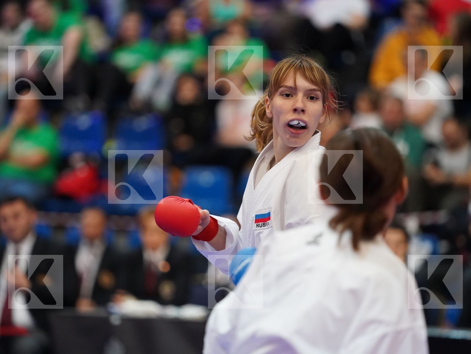 ISAEVA VICTORIA (RUSSIAN FEDERATION) vs SAELID ANNIKA (NORWAY) in Under 21 Kumite Female -68 Kg - Final bout
