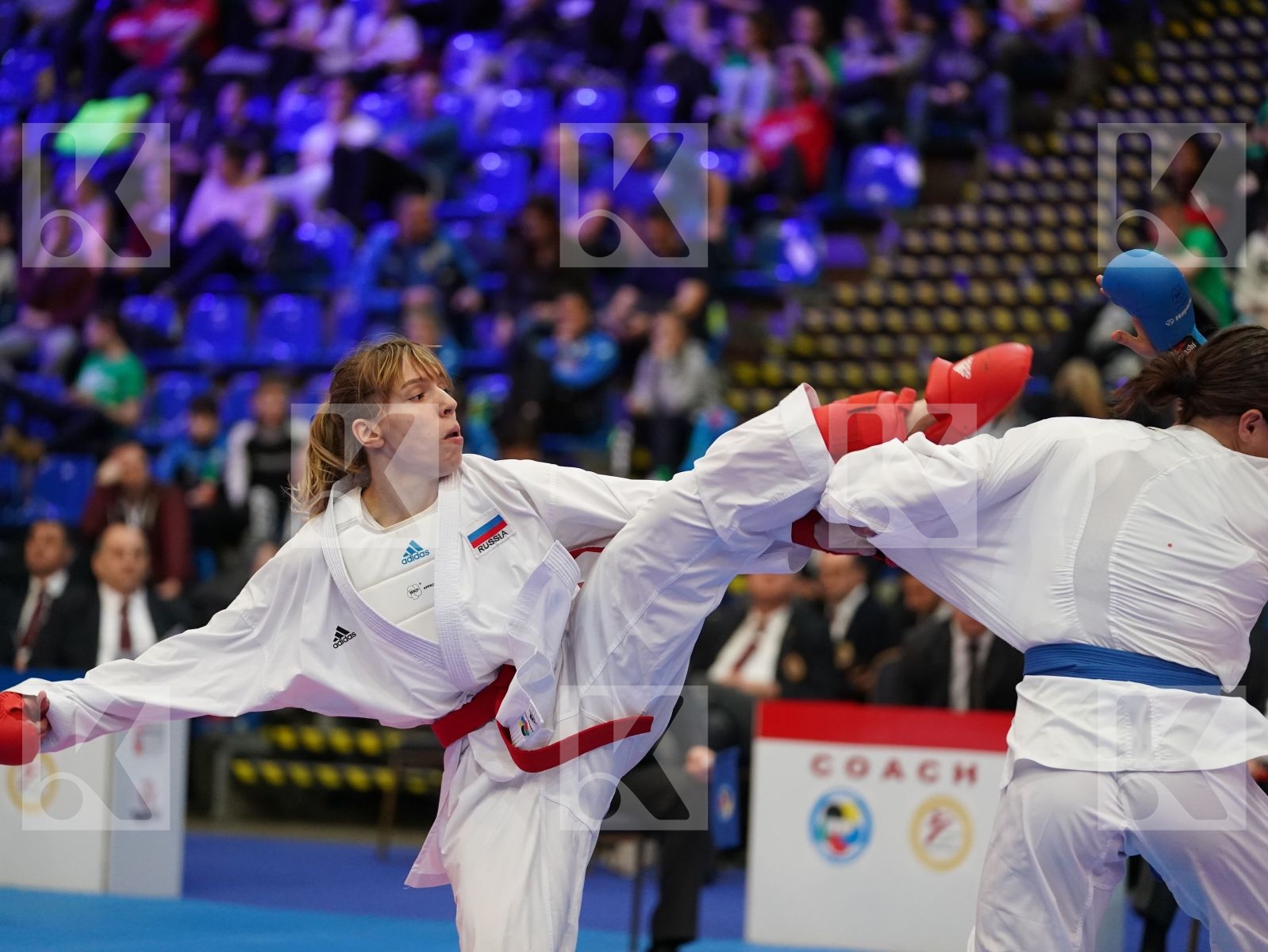 ISAEVA VICTORIA (RUSSIAN FEDERATION) vs SAELID ANNIKA (NORWAY) in Under 21 Kumite Female -68 Kg - Final bout