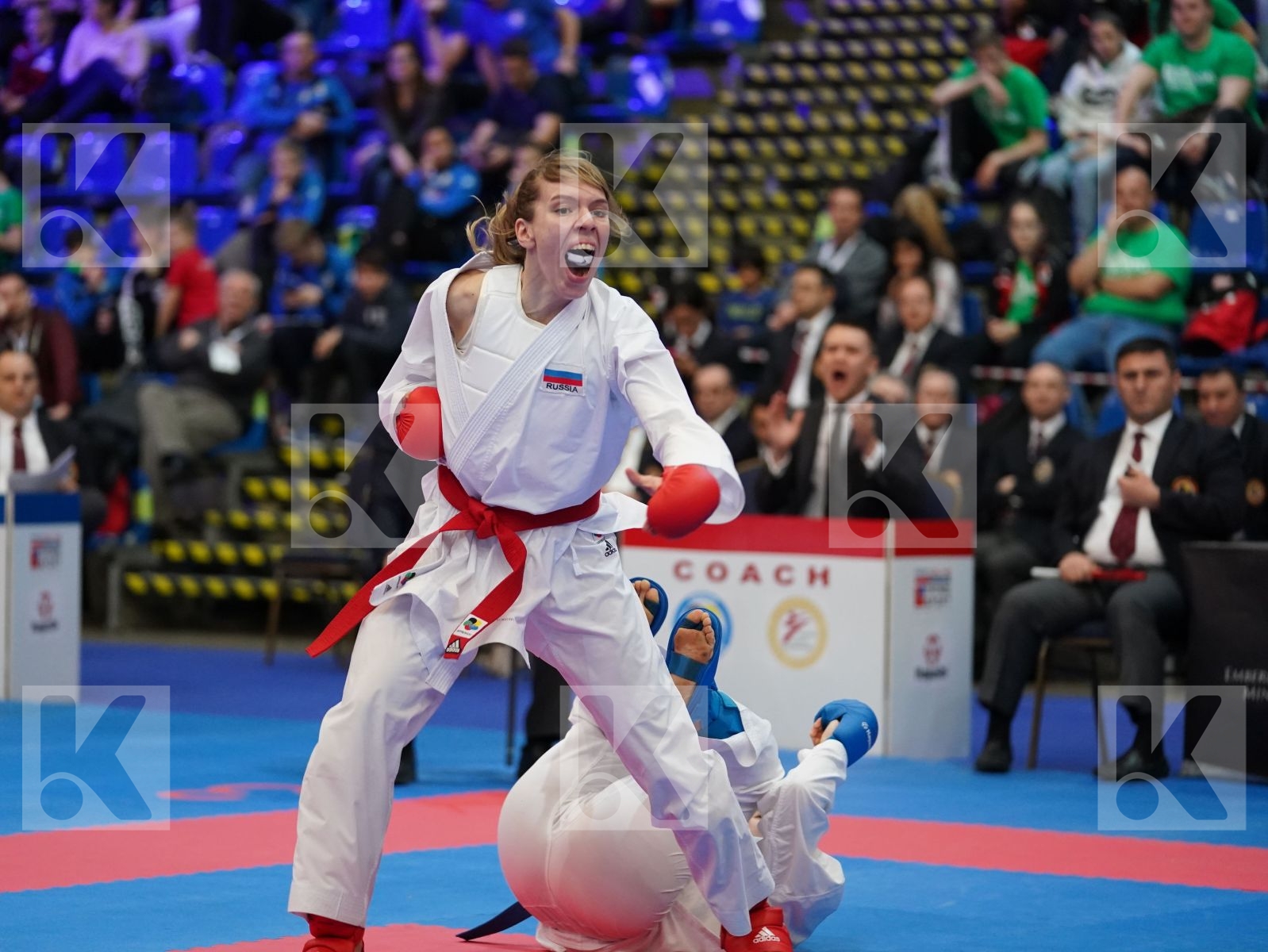 ISAEVA VICTORIA (RUSSIAN FEDERATION) vs SAELID ANNIKA (NORWAY) in Under 21 Kumite Female -68 Kg - Final bout