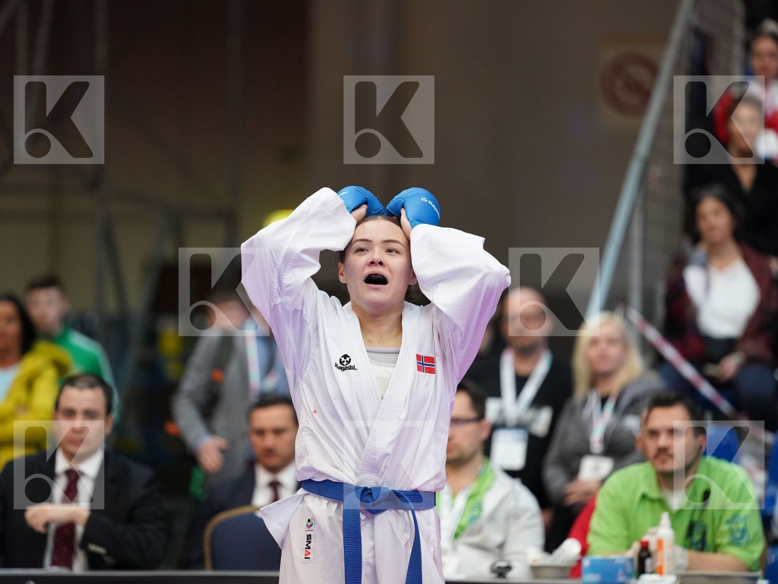 ISAEVA VICTORIA (RUSSIAN FEDERATION) vs SAELID ANNIKA (NORWAY) in Under 21 Kumite Female -68 Kg - Final bout