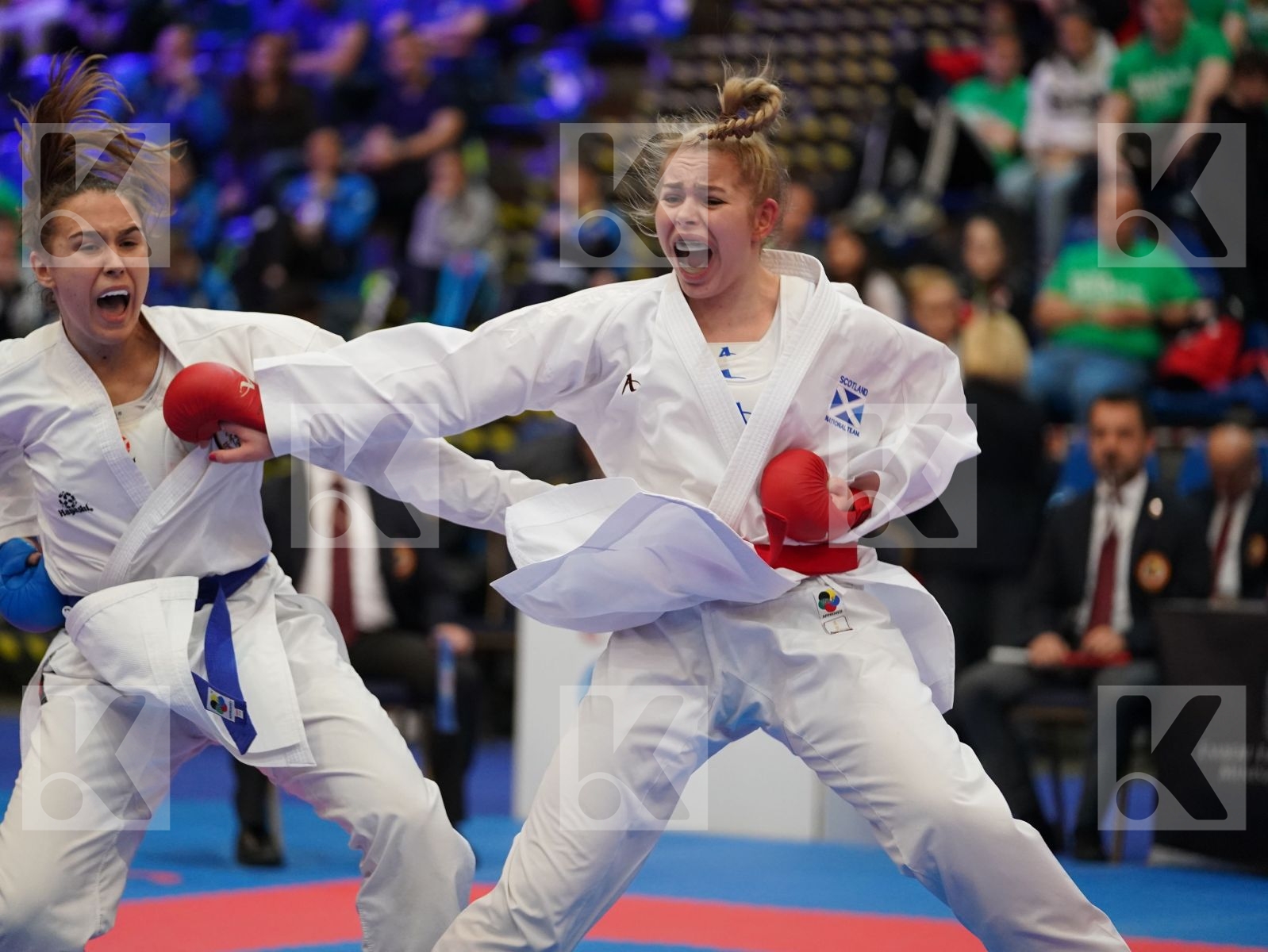 JUNNER NIAMH (SCOTLAND) vs ZILLER LORA (AUSTRIA) in Under 21 Kumite Female 68+ Kg - Final bout