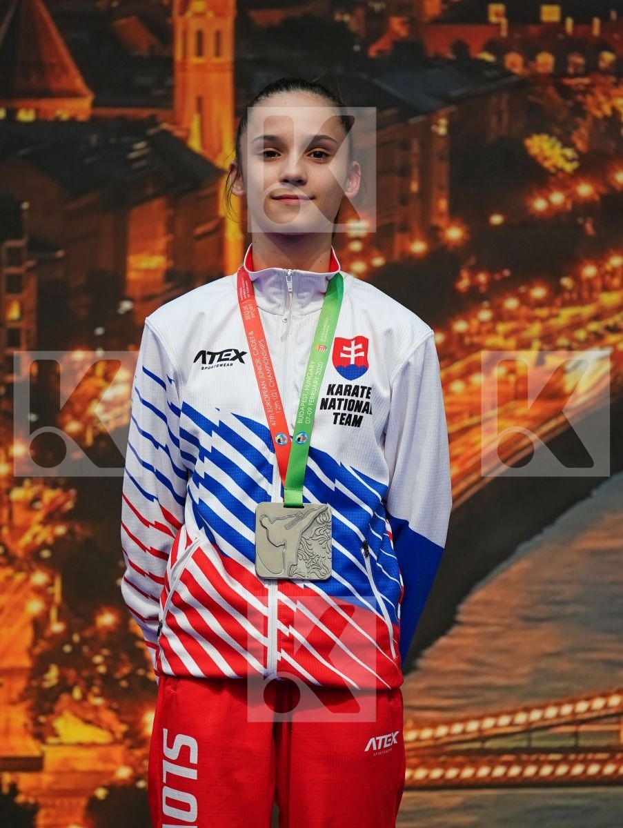 OZDEMIR MUSERREF (TURKEY), KVASNICOVA NINA (SLOVAKIA), BREUZARD CHLOE (FRANCE), OTT SIDNEY-MICHELLE (GERMANY) in Cadet Kumite Female -47 Kg - Podium ceremony