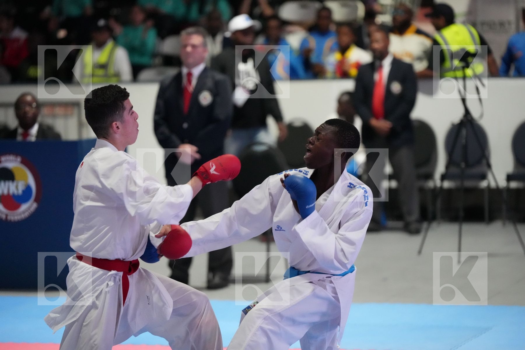Kumite final bout featuring ALA EDDINE KICHOU & KALENGA  KANIKI