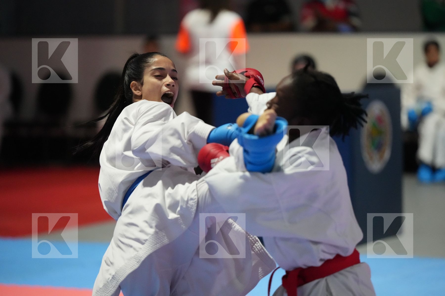 Kumite final bout featuring SALIMATA BA & GANNA ALY