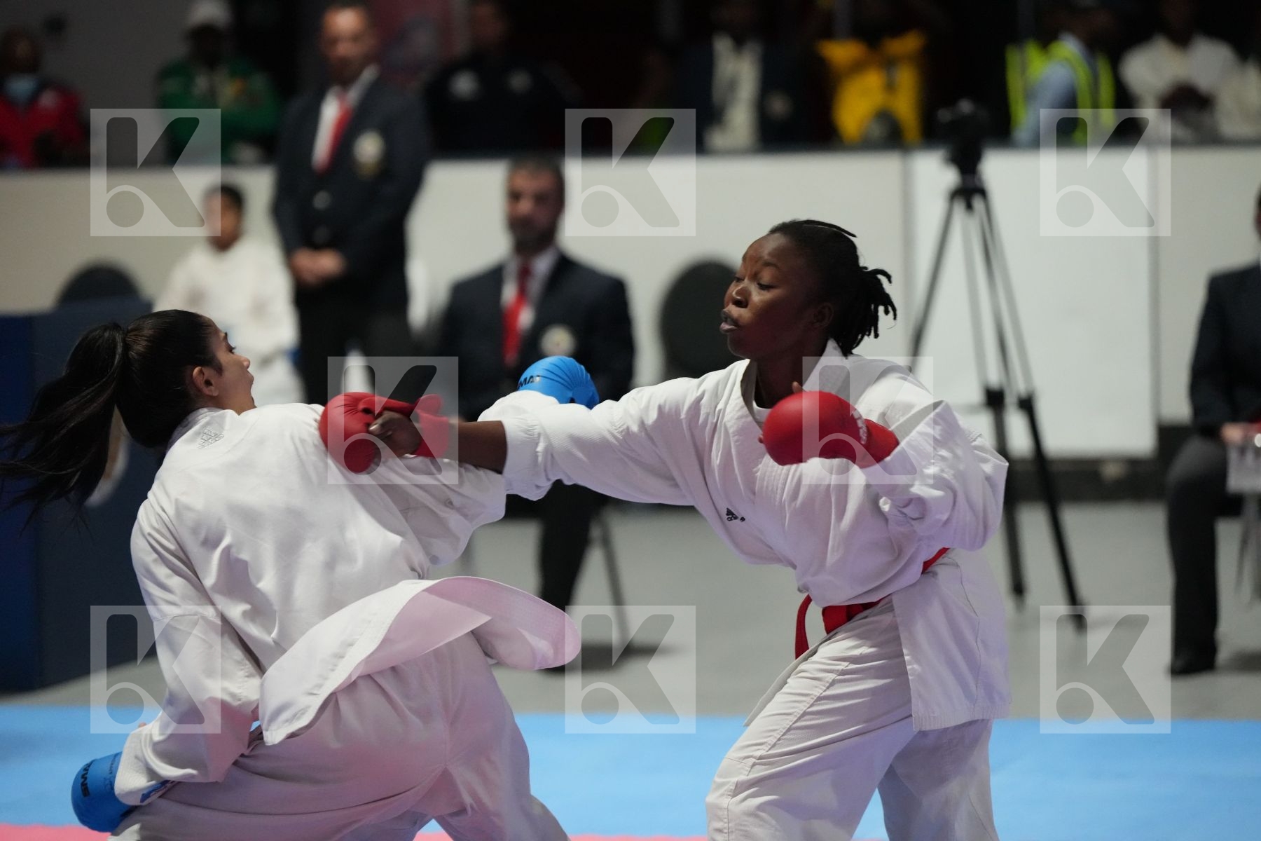 Kumite final bout featuring SALIMATA BA & GANNA ALY