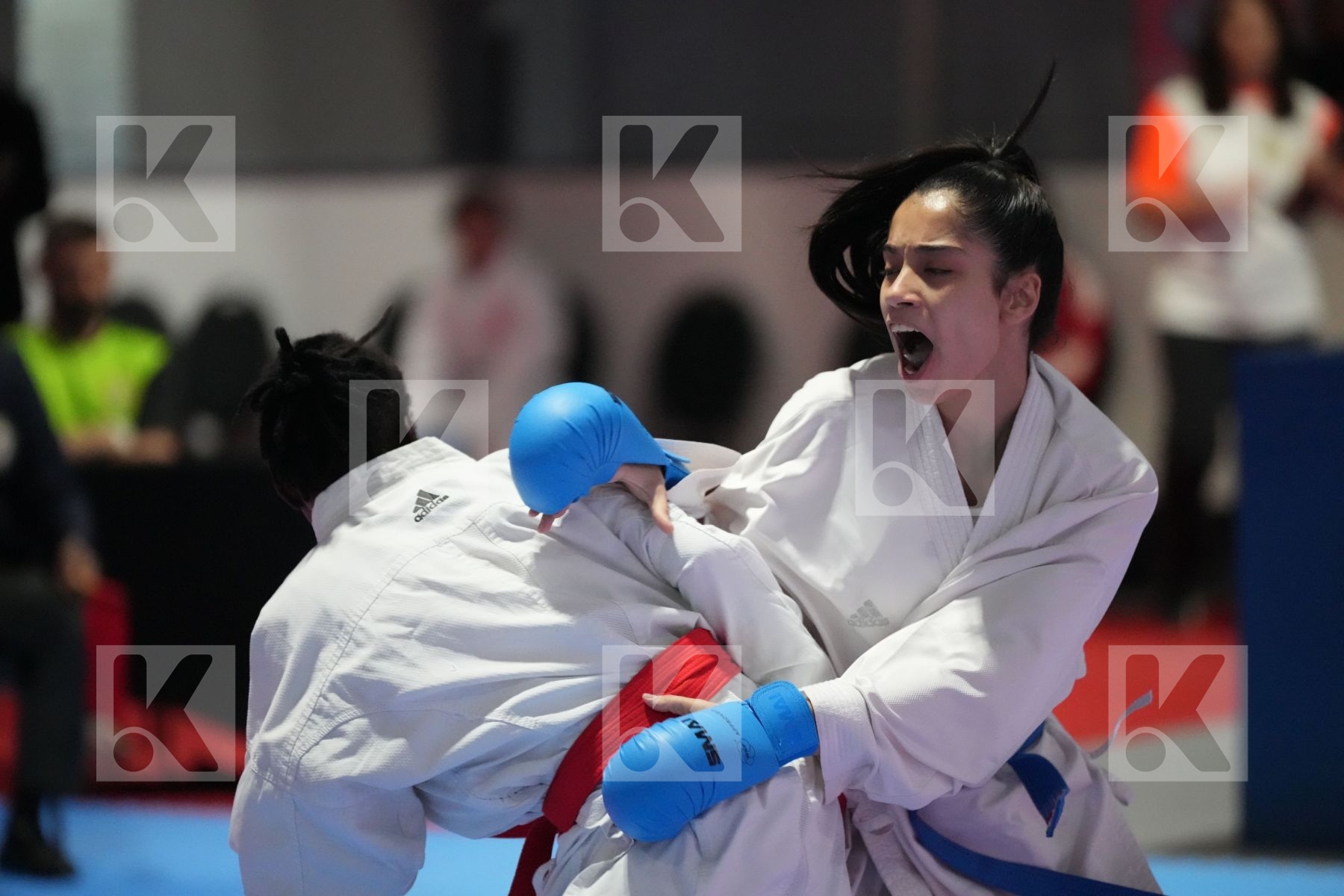 Kumite final bout featuring SALIMATA BA & GANNA ALY