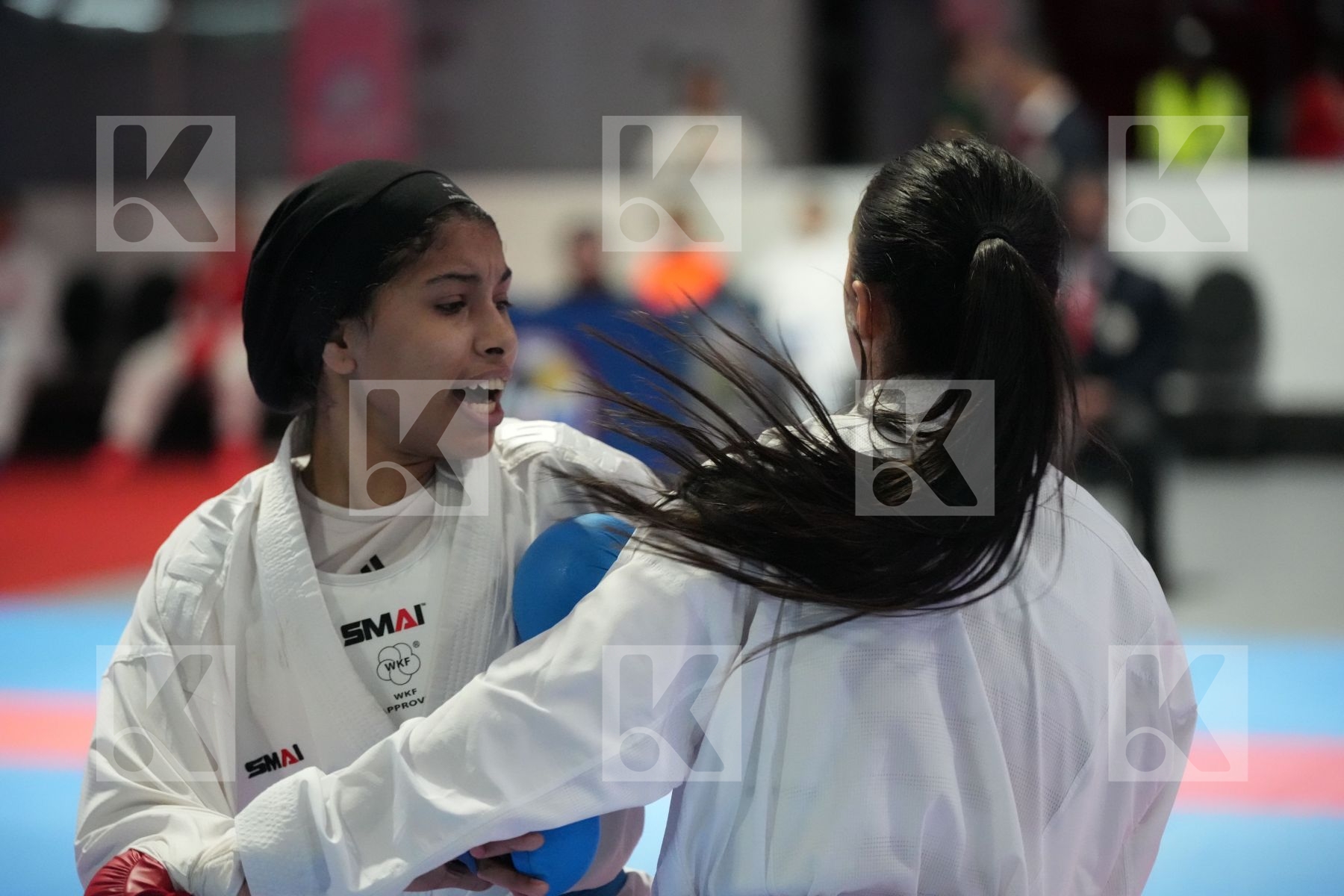 Kumite final bout featuring KENZA YAHIAOUI & AYA DAMANY