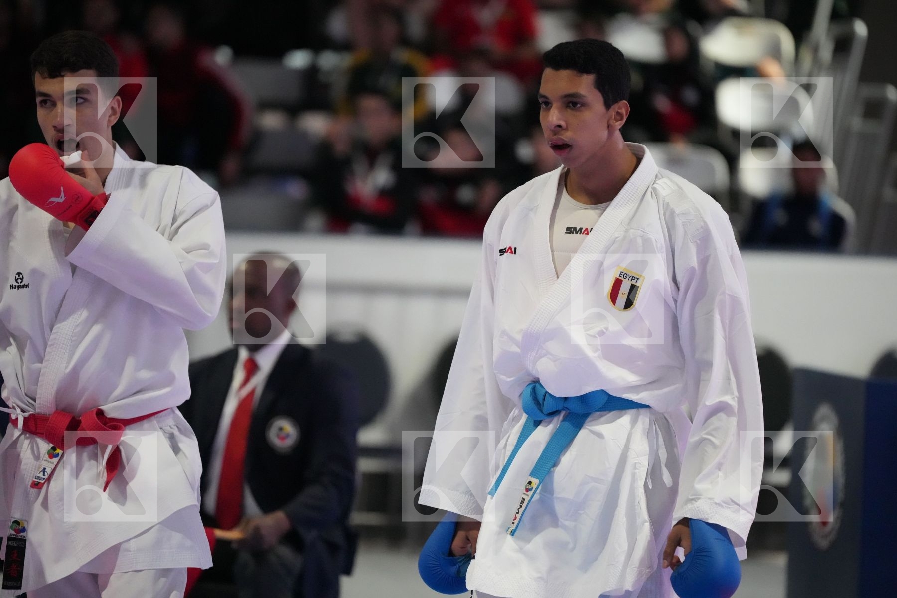 Kumite final bout featuring ANIS  BENRABAH  & OMAR OSMAN