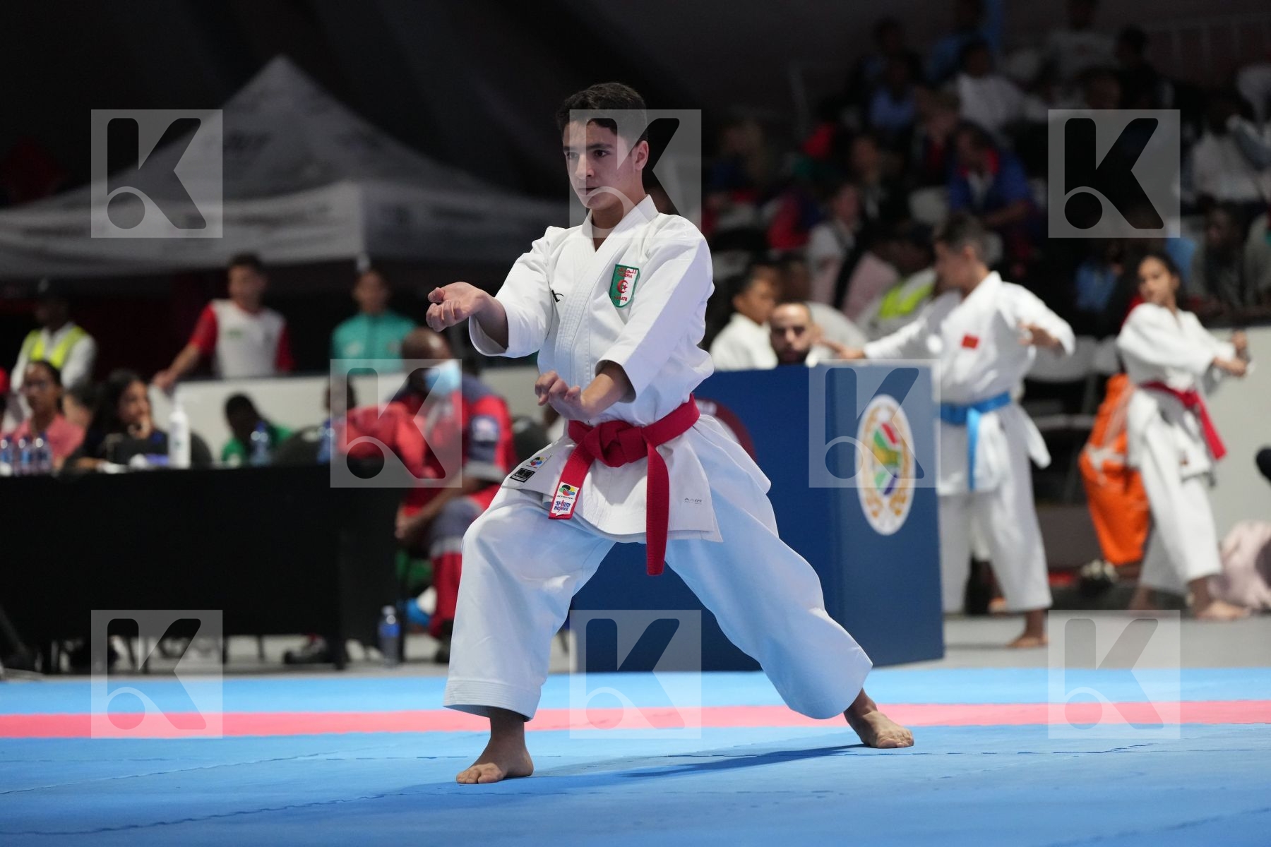 Kata bronze bout featuring BADR EDDINE BENLATRECHE