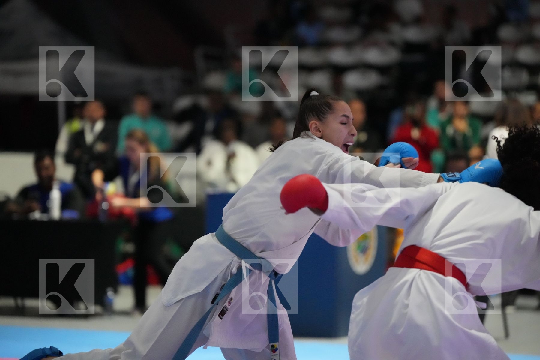 Kumite final bout featuring REEM AHMED SALAMA & CYLIA OUIKENE