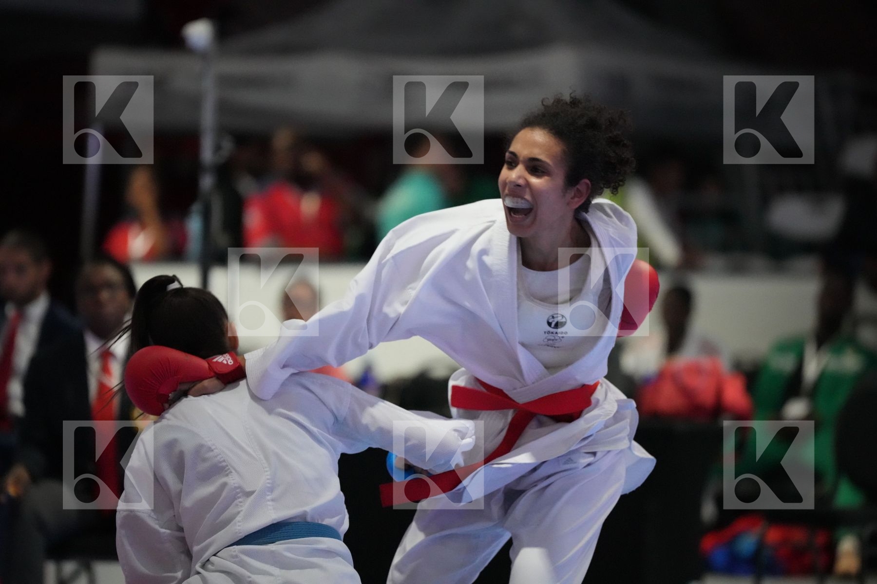 Kumite final bout featuring REEM AHMED SALAMA & CYLIA OUIKENE