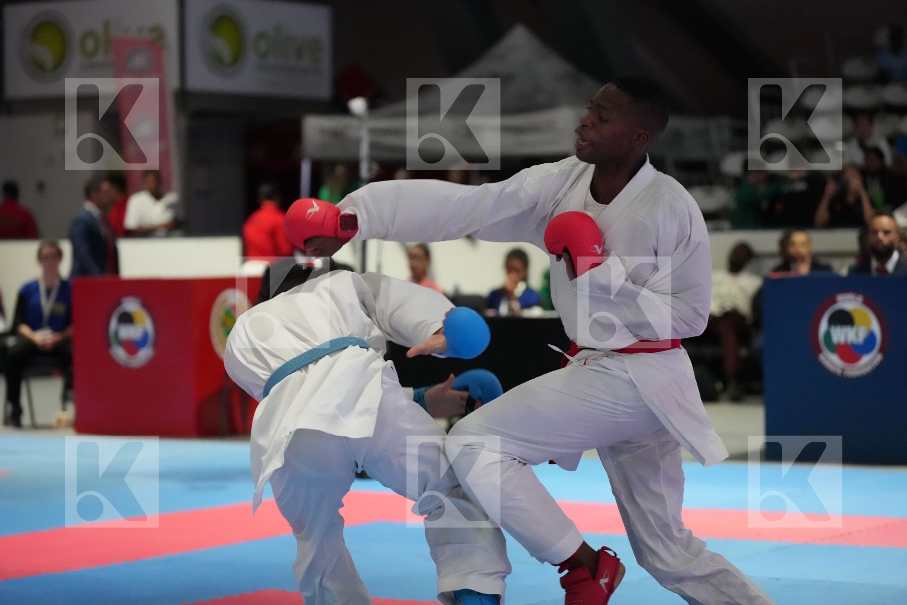 Kumite final bout featuring GOFAONE MOSUPIEMANG & SAID OUBAYA