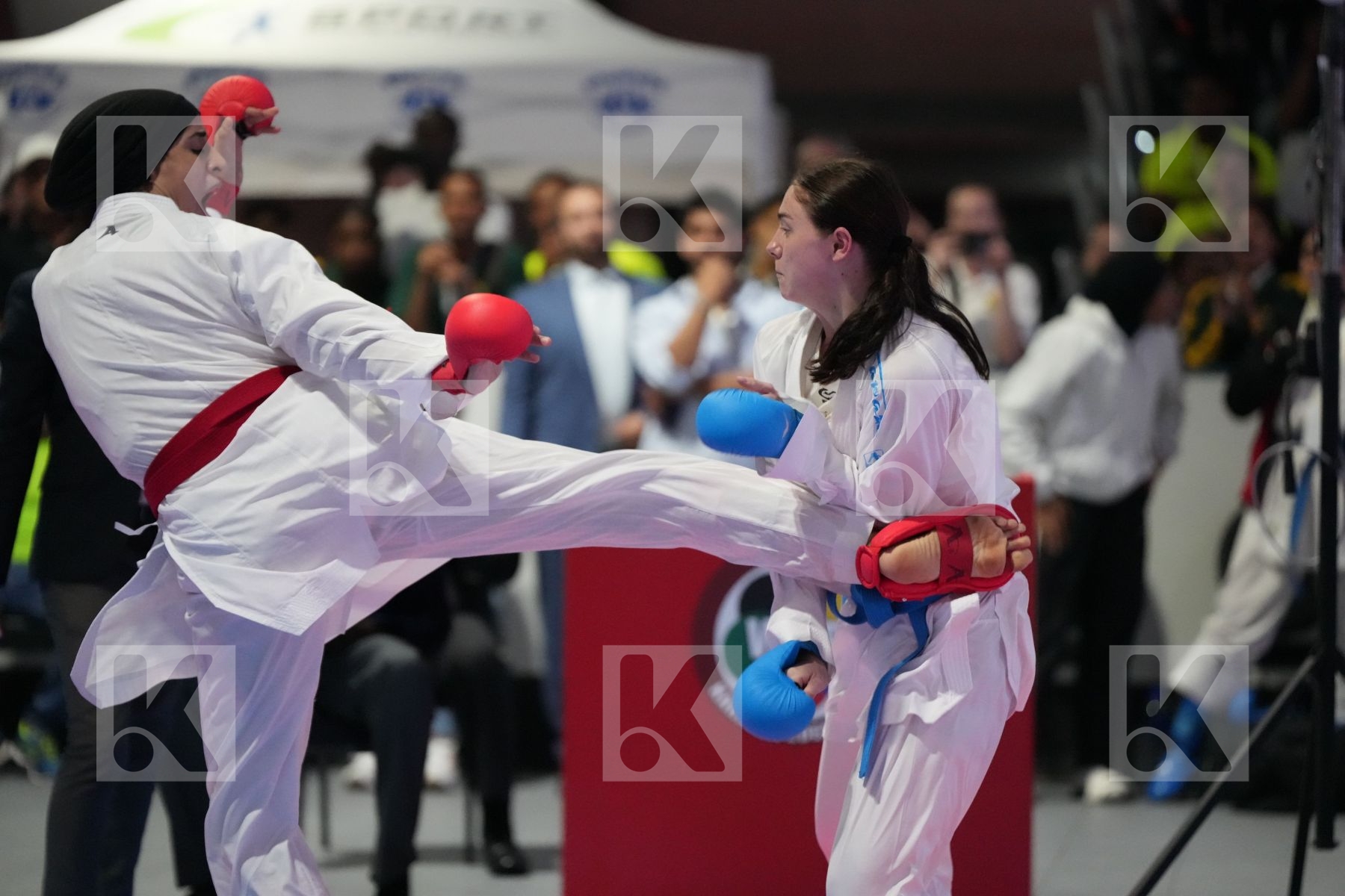 Kumite final bout featuring FERYAL ABDELAZIZ & DANIELLE VAN WYK