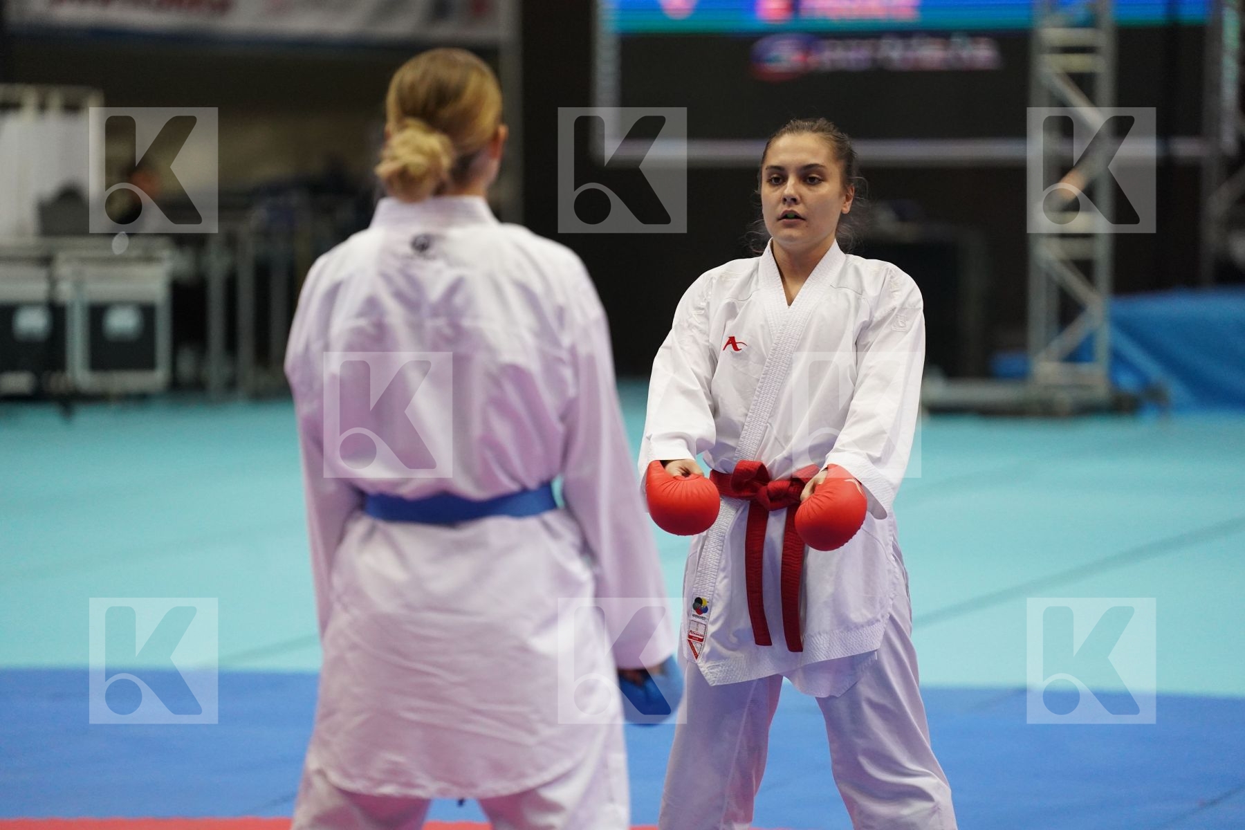 Kumite bronze bout featuring SIVERT LAURA & KOSTOVSKA VERONIKA
