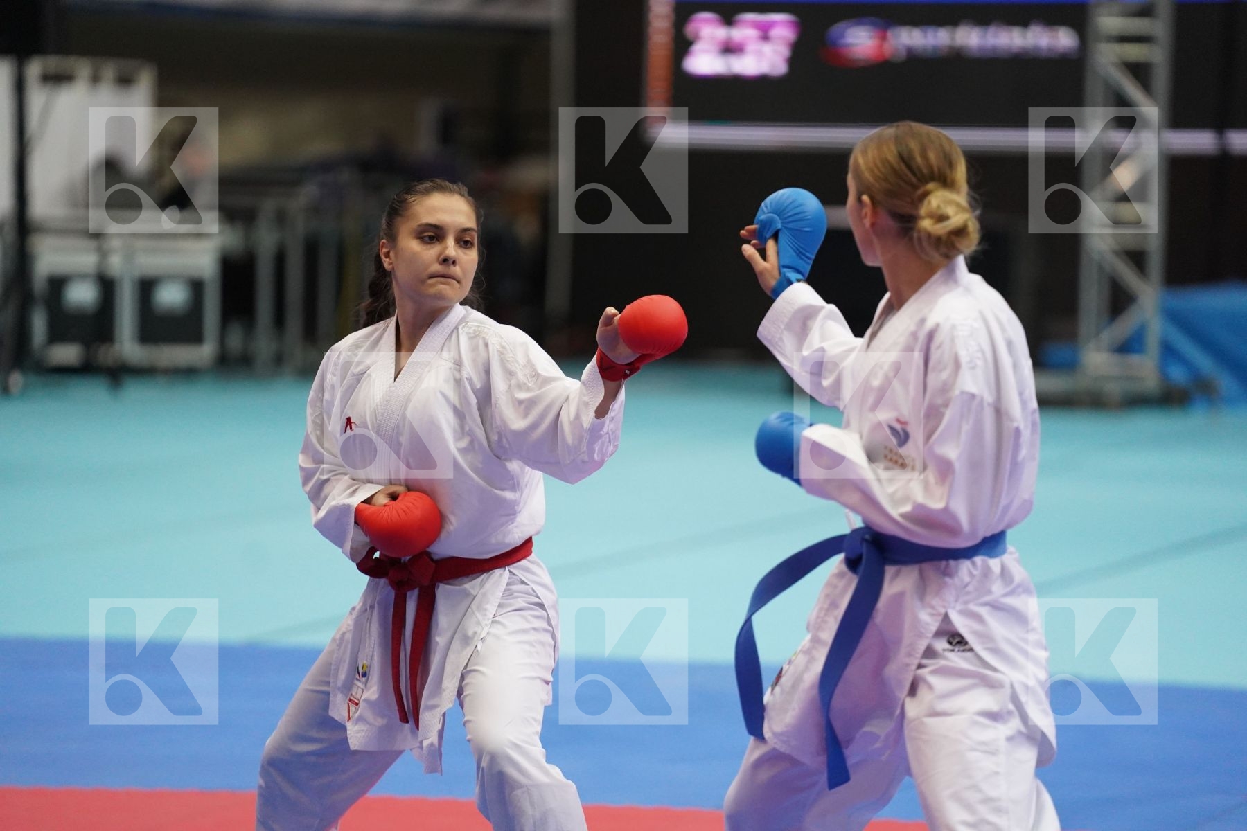 Kumite bronze bout featuring SIVERT LAURA & KOSTOVSKA VERONIKA
