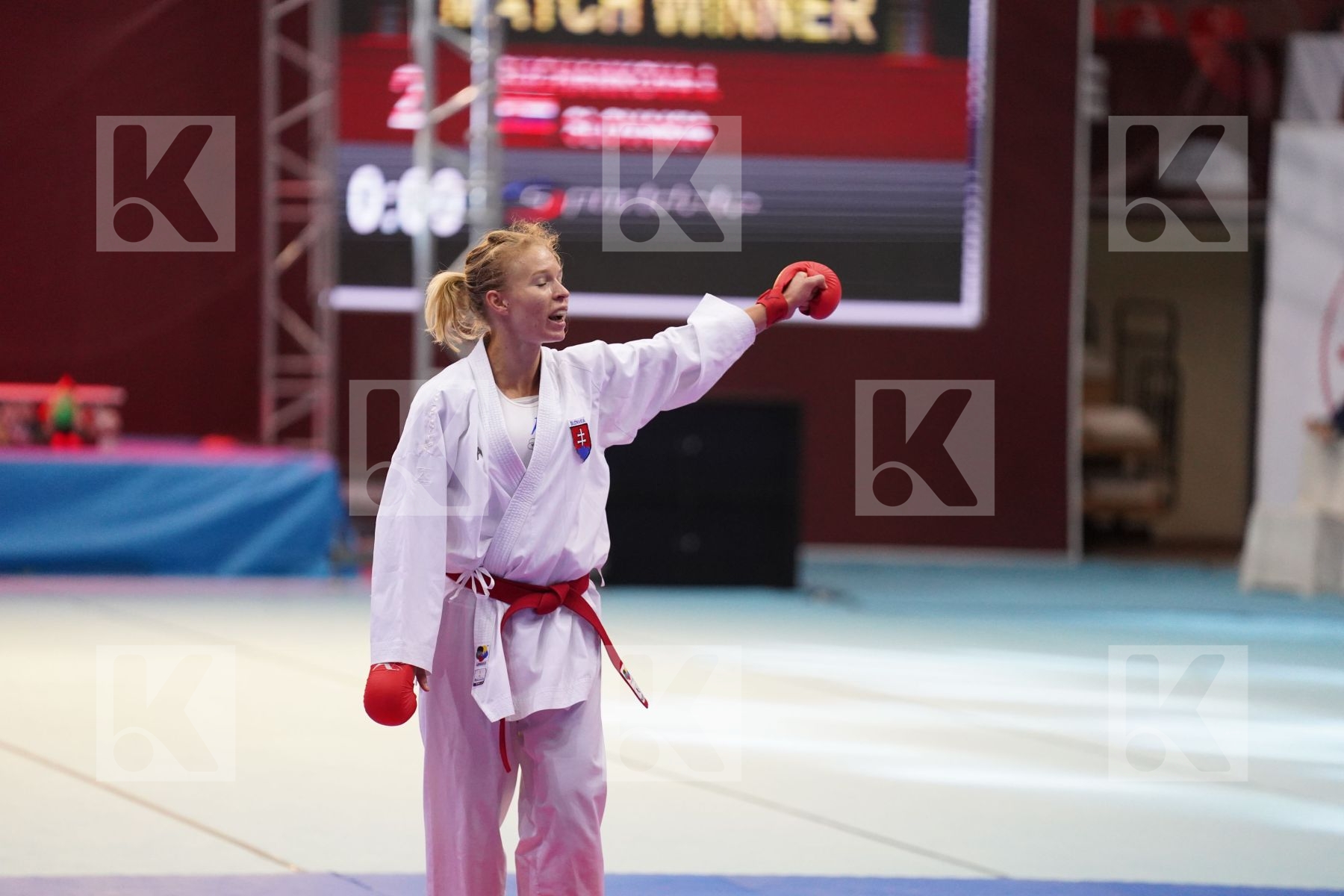 Kumite final bout featuring SUCHANKOVA INGRIDA & MIGGOU ANNA
