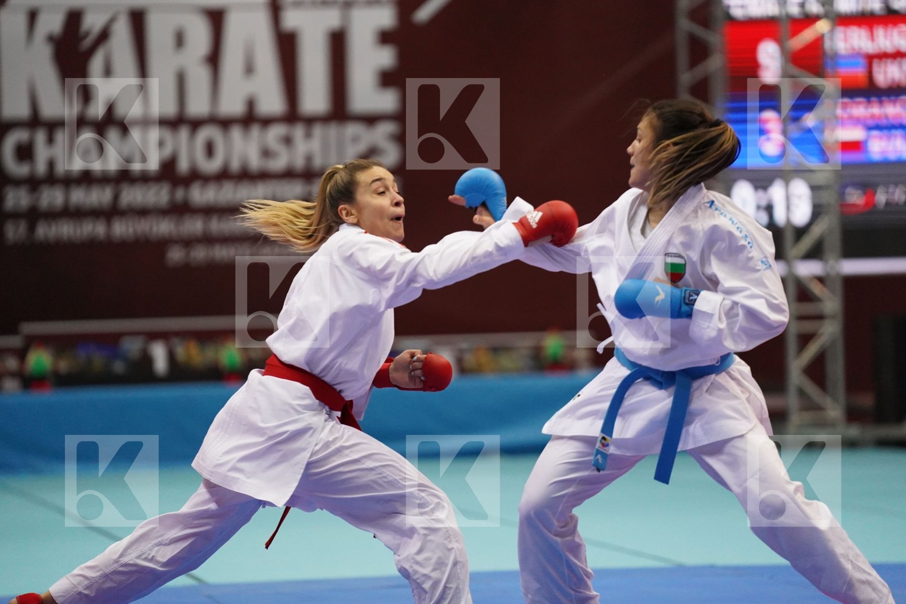 Kumite final bout featuring TERLIUGA ANZHELIKA & GORANOVA IVET