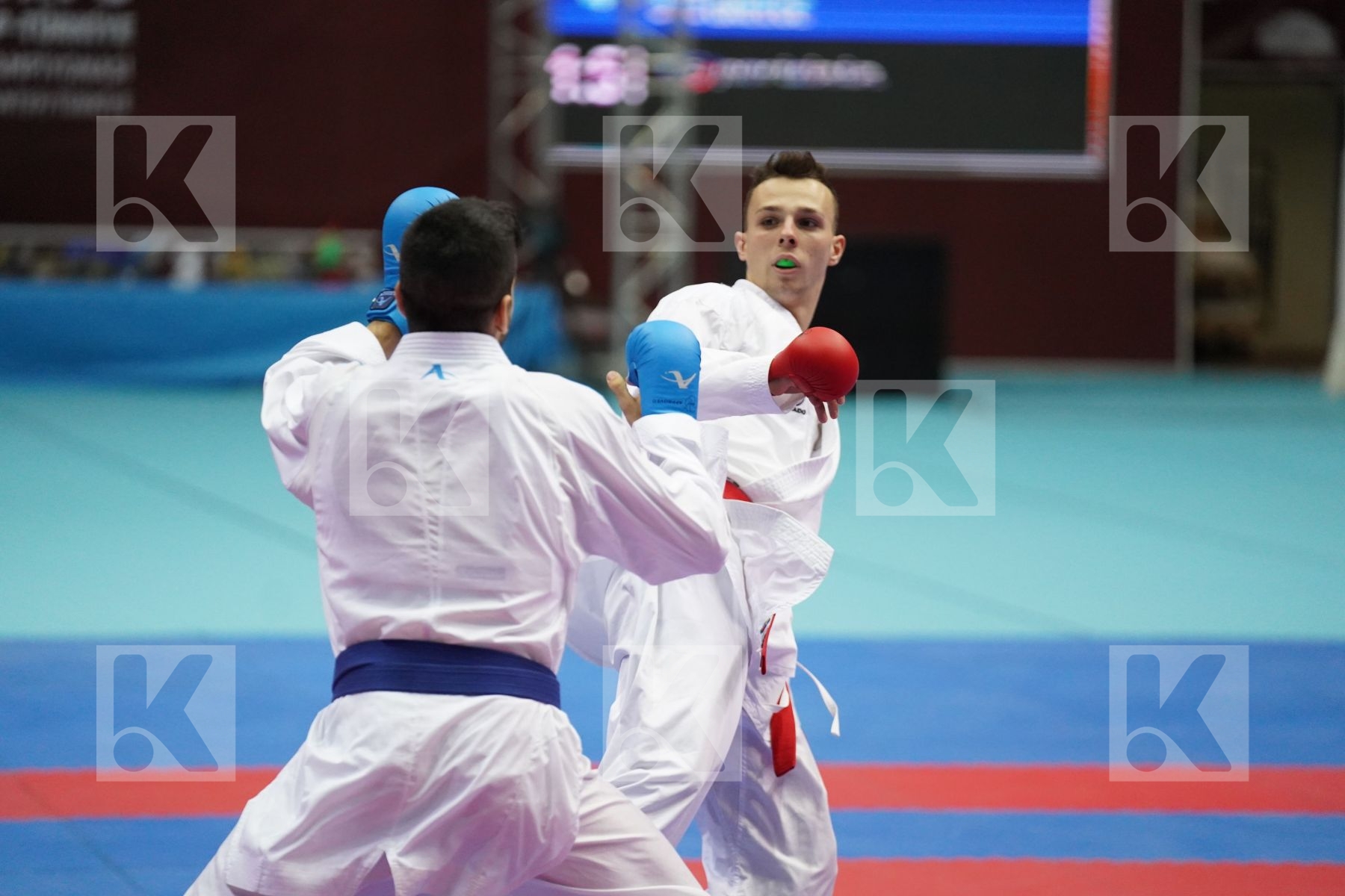 Kumite bronze bout featuring HAAS FLORIAN & XENOS CHRISTOS-STEFANOS