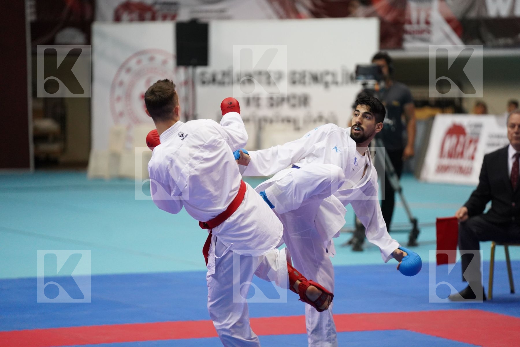 Kumite bronze bout featuring HAAS FLORIAN & XENOS CHRISTOS-STEFANOS