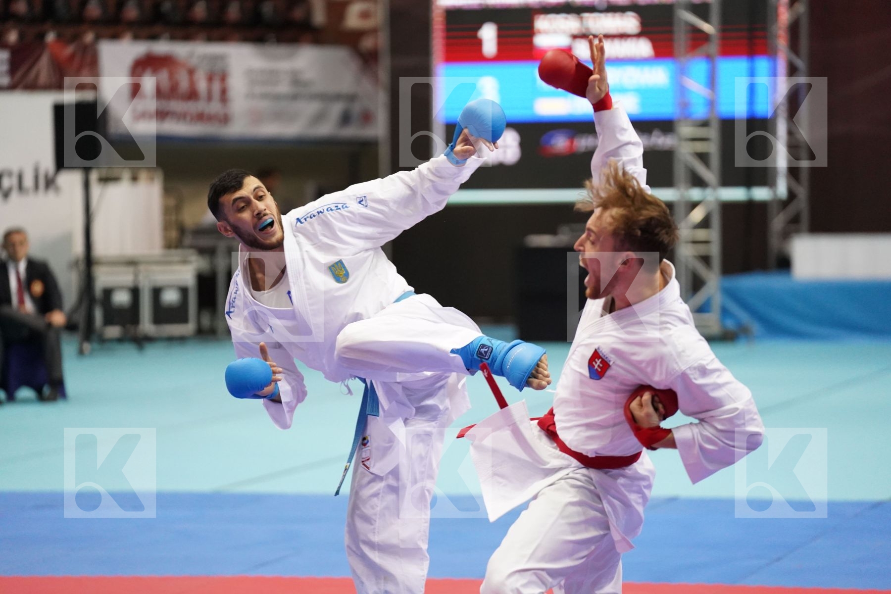 Kumite bronze bout featuring TALIBOV RYZVAN & KOSA TOMAS