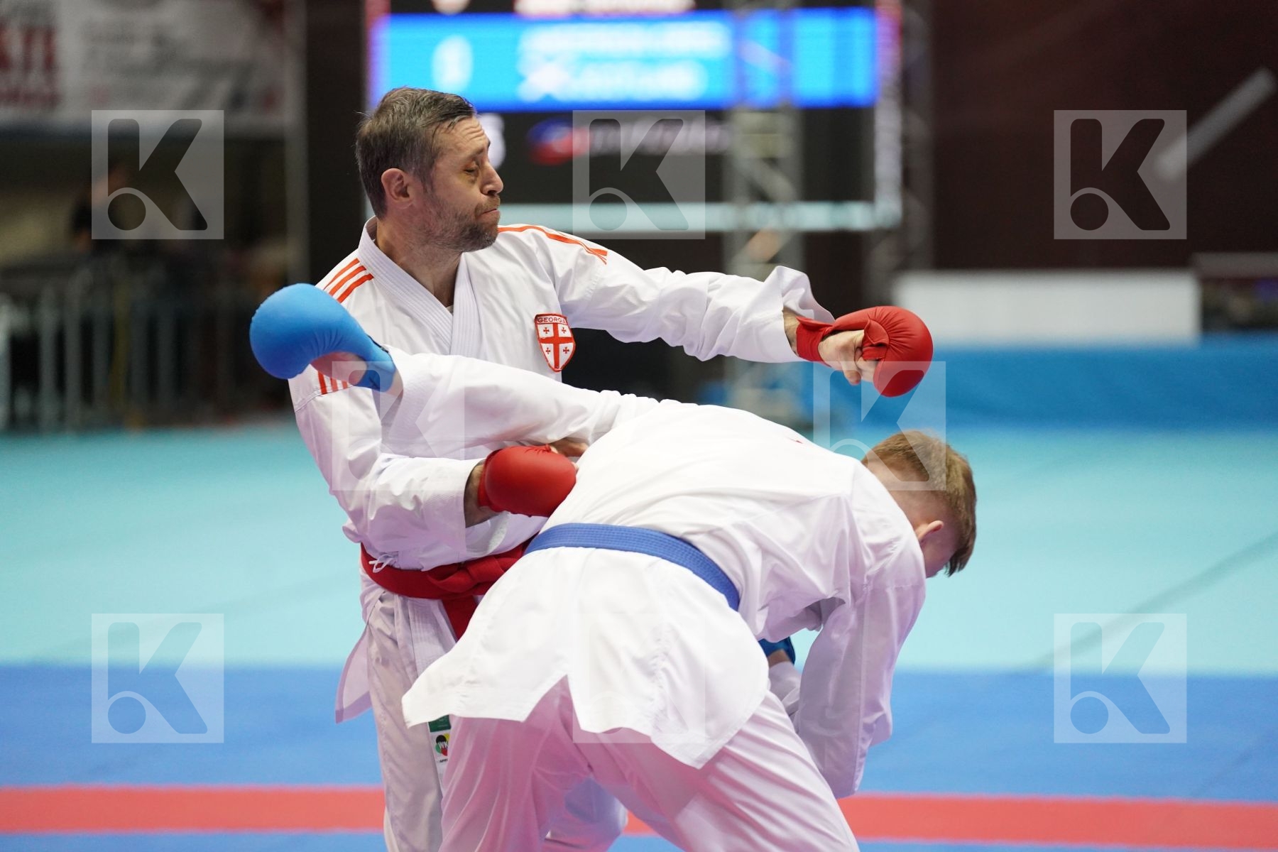 Kumite bronze bout featuring ANDERSON GREG	 & ARKANIA GOGITA