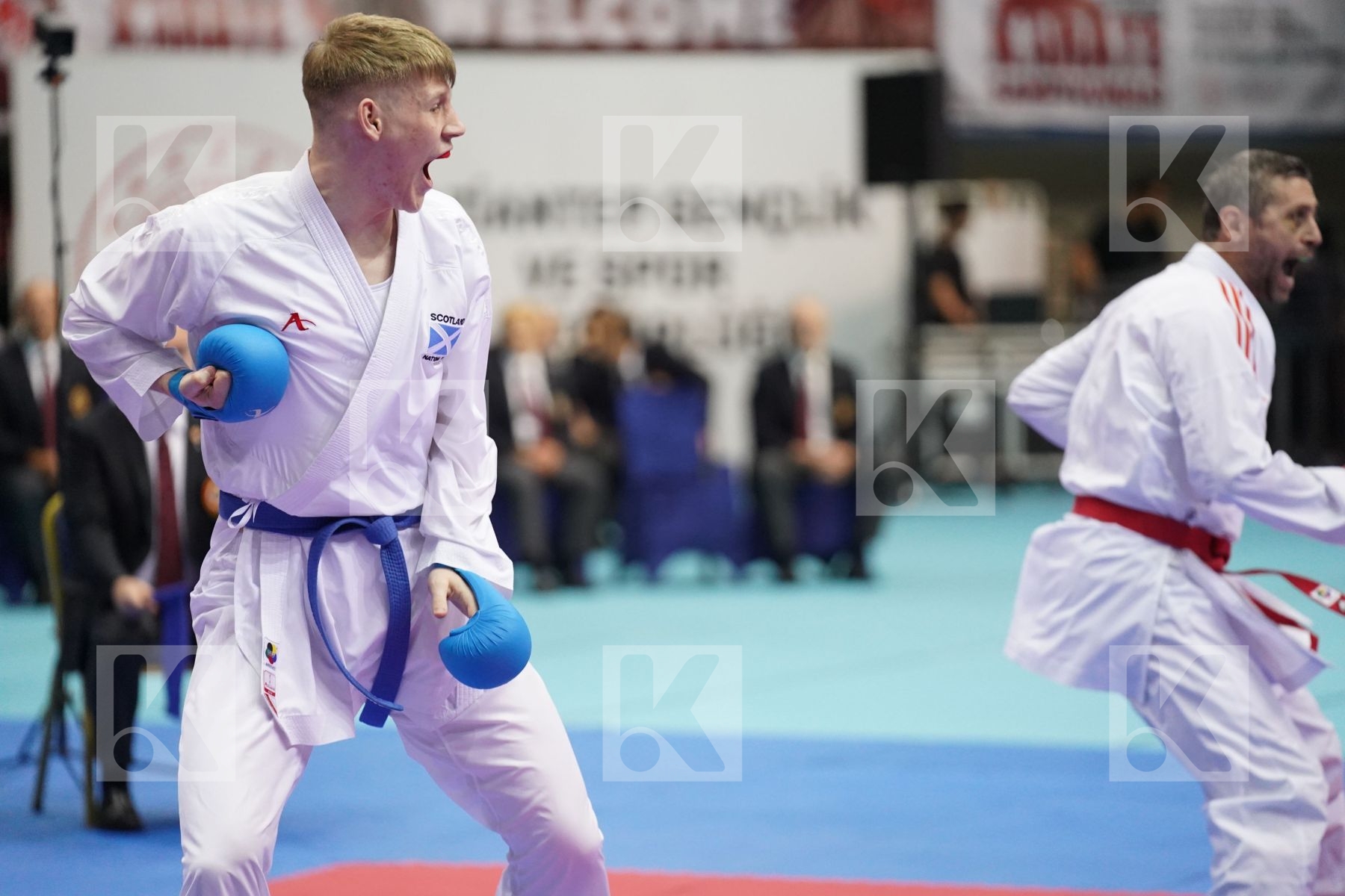 Kumite bronze bout featuring ANDERSON GREG	 & ARKANIA GOGITA