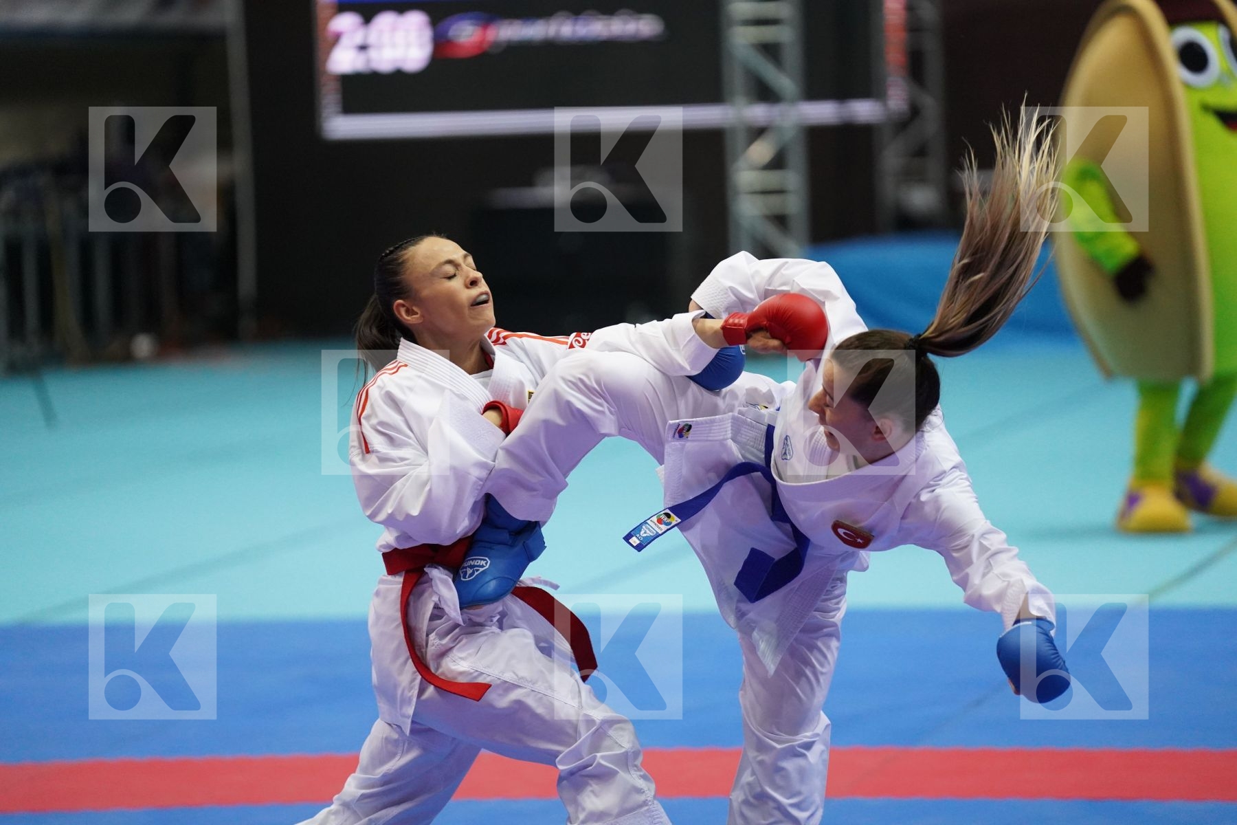 Kumite final bout featuring OZCELIK ARAPOGLU SERAP & PERFETTO ERMINIA