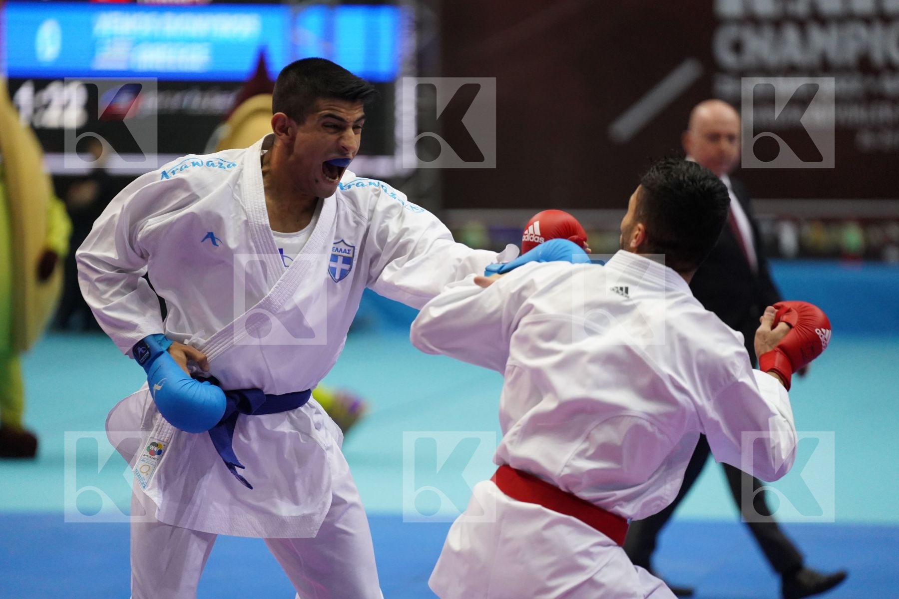 Kumite final bout featuring UYGUR BURAK & XENOS DIONYSIOS