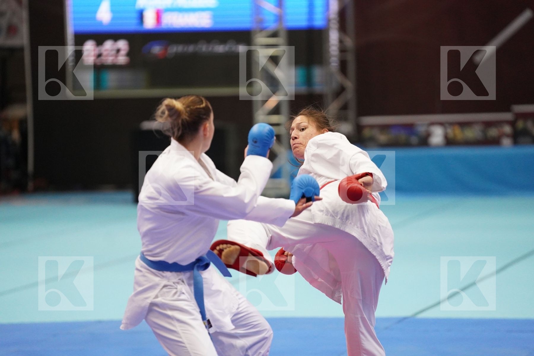 Kumite bronze bout featuring AGIER ALIZEE	 & SCHROETER MADELEINE