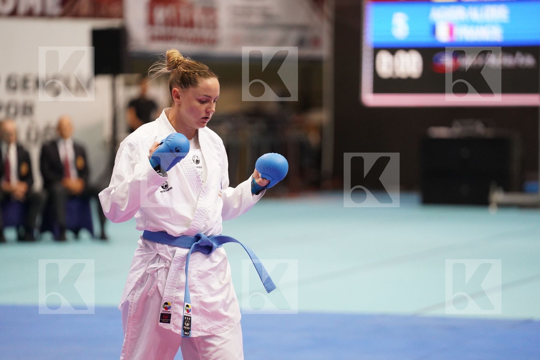 Kumite bronze bout featuring AGIER ALIZEE	 & SCHROETER MADELEINE