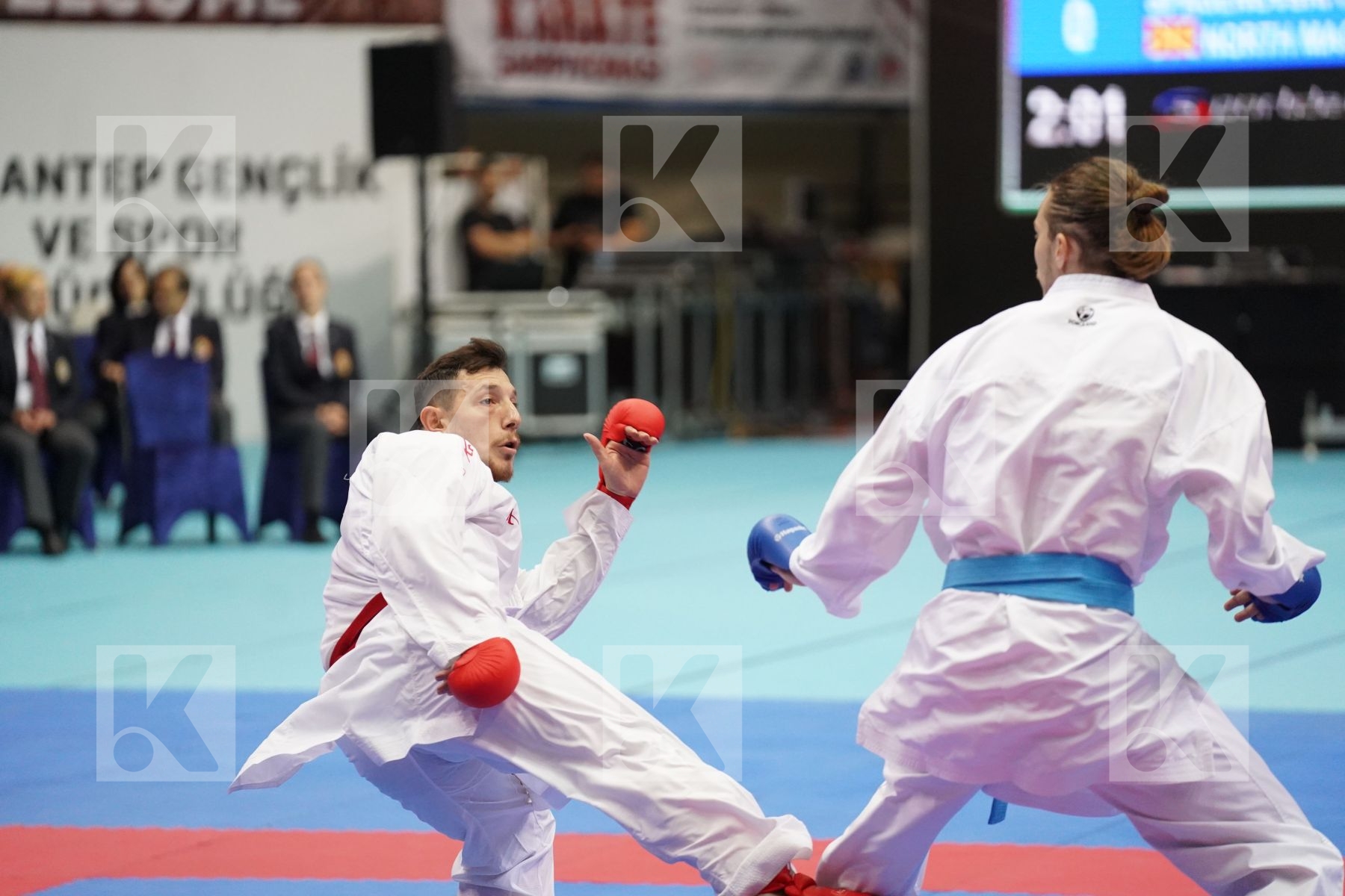 Kumite bronze bout featuring OZ MURAT & SPASENOVSKI PETAR