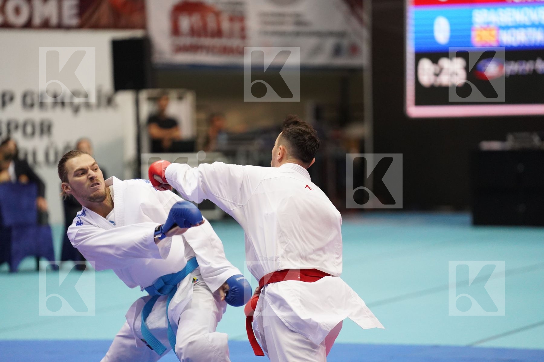 Kumite bronze bout featuring OZ MURAT & SPASENOVSKI PETAR