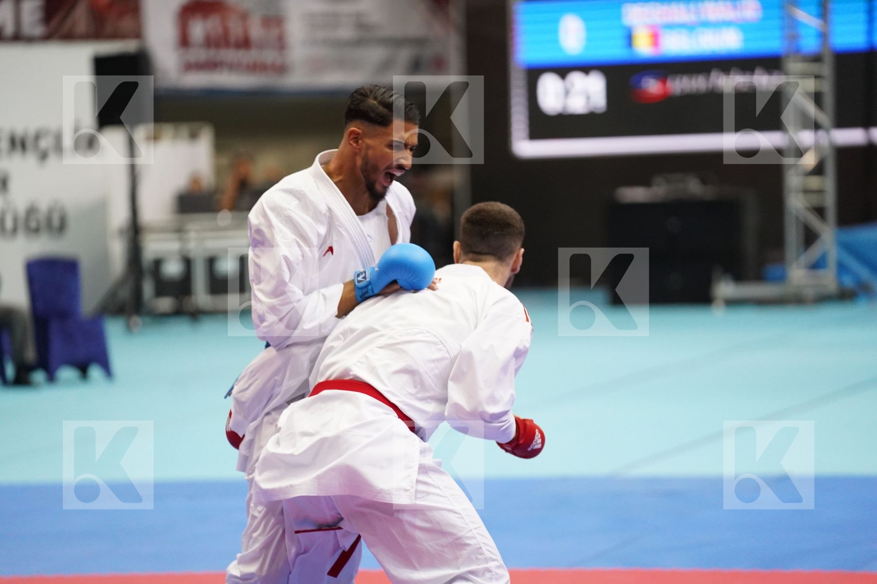 Kumite bronze bout featuring MARTINA MICHELE & DEGHALI WALID