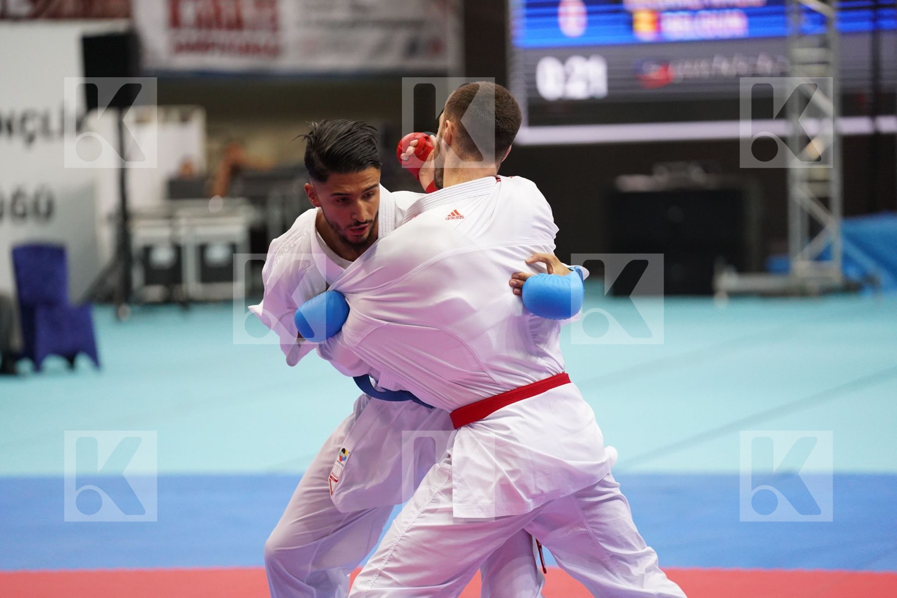 Kumite bronze bout featuring MARTINA MICHELE & DEGHALI WALID