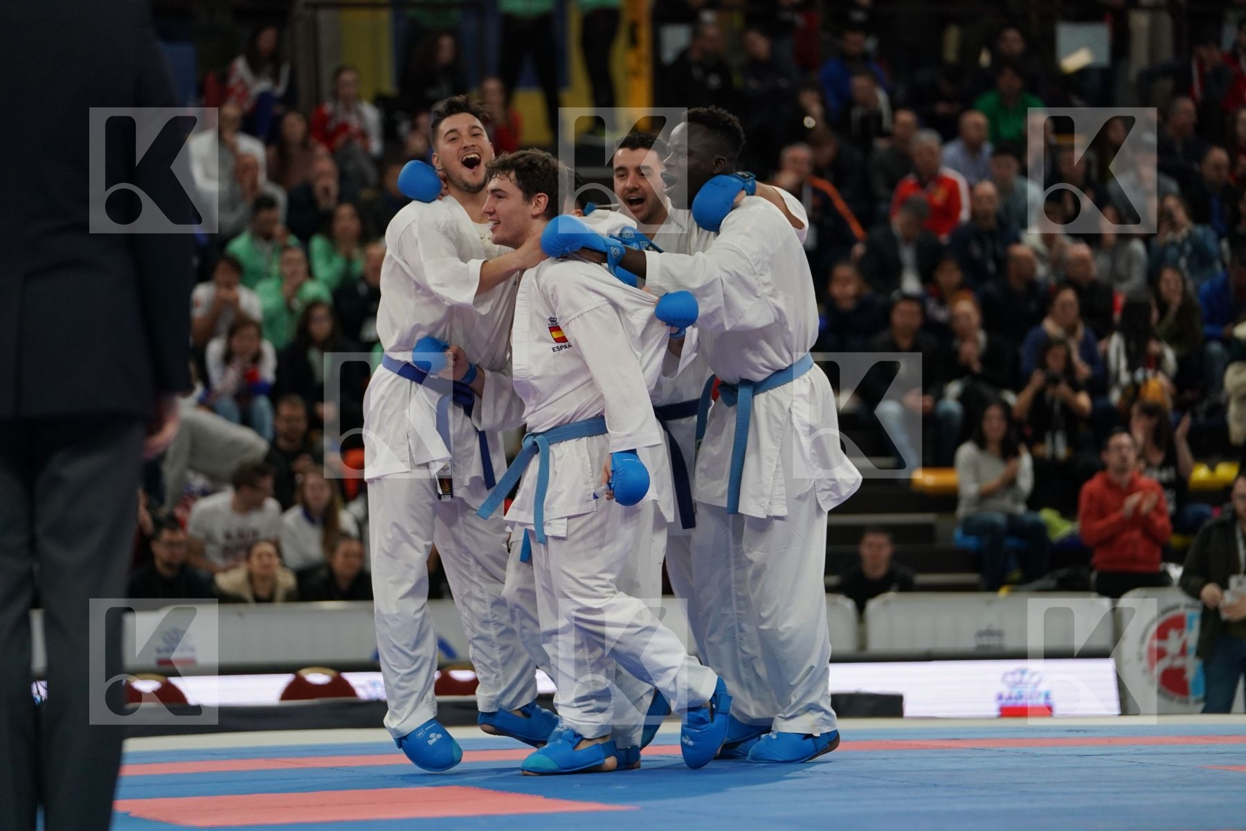 PORTUGAL vs SPAIN in Senior Team Male Kumite - Bronze bout