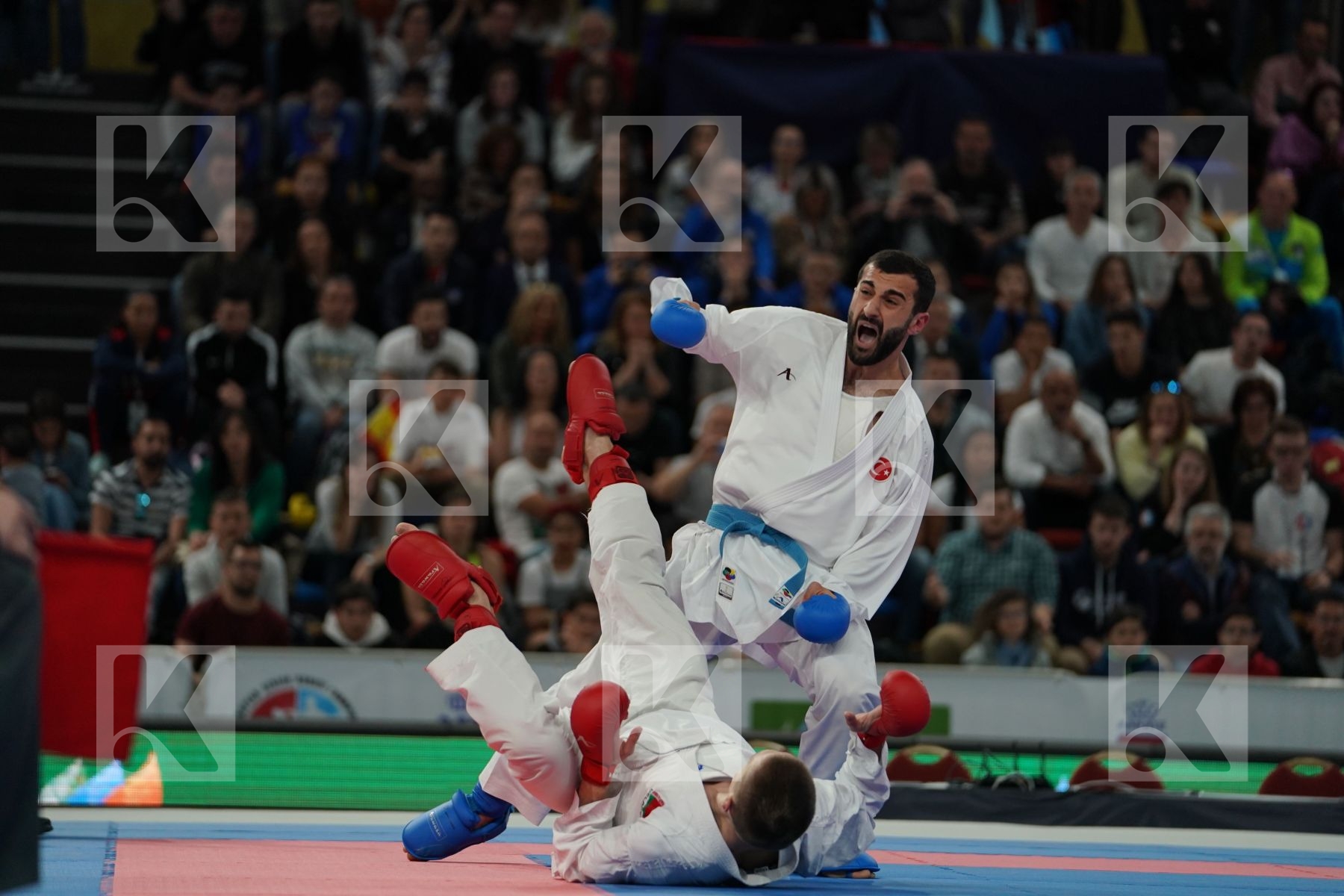 ISAKAU ANTON (BELARUS) vs AKTAS UGUR (TURKEY) in Senior Kumite -84 Kg - Final bout