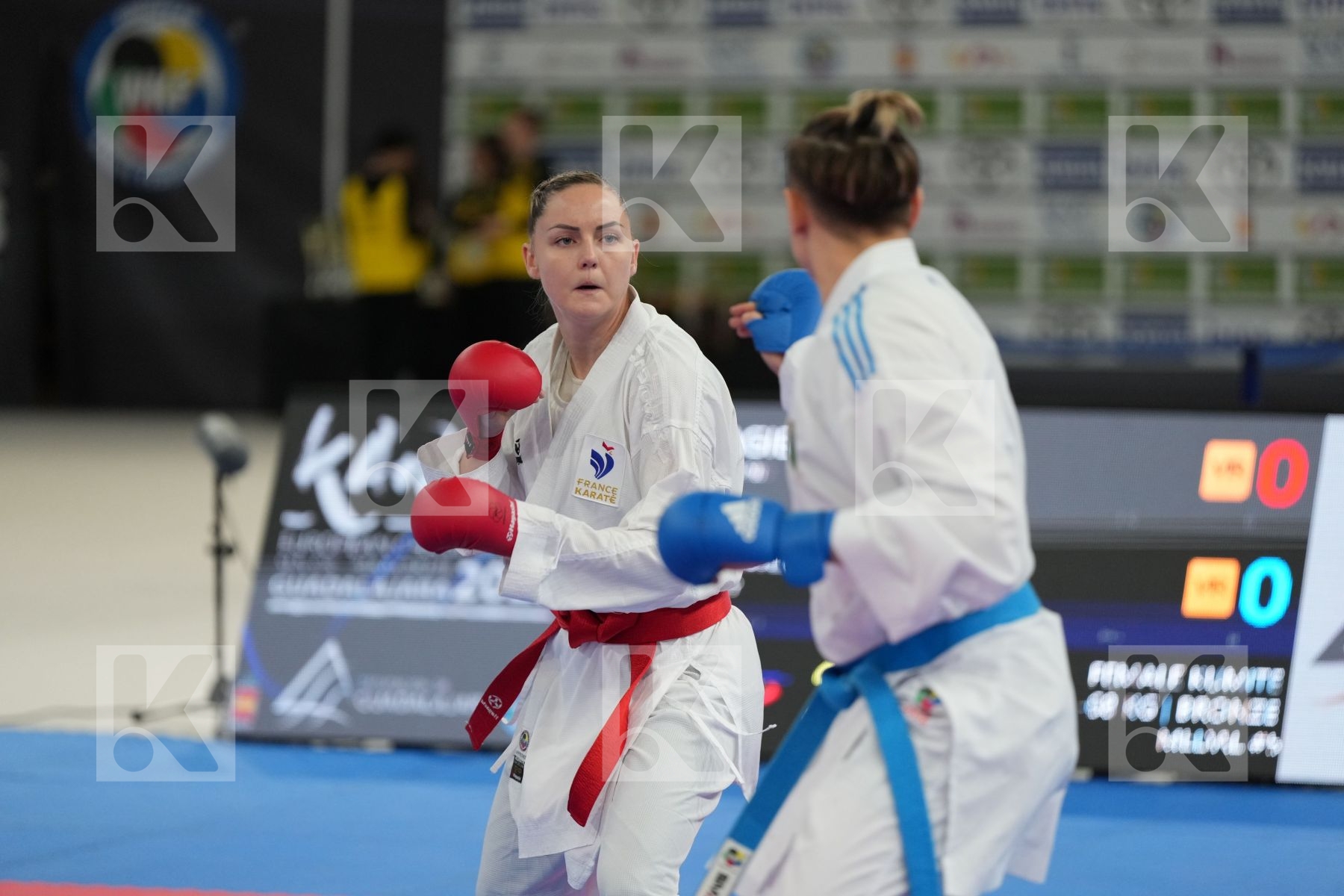 AGIER ALIZEE (FRANCE) vs SEMERARO SILVIA (ITALY) in Female Kumite -68 Kg - bronze bout