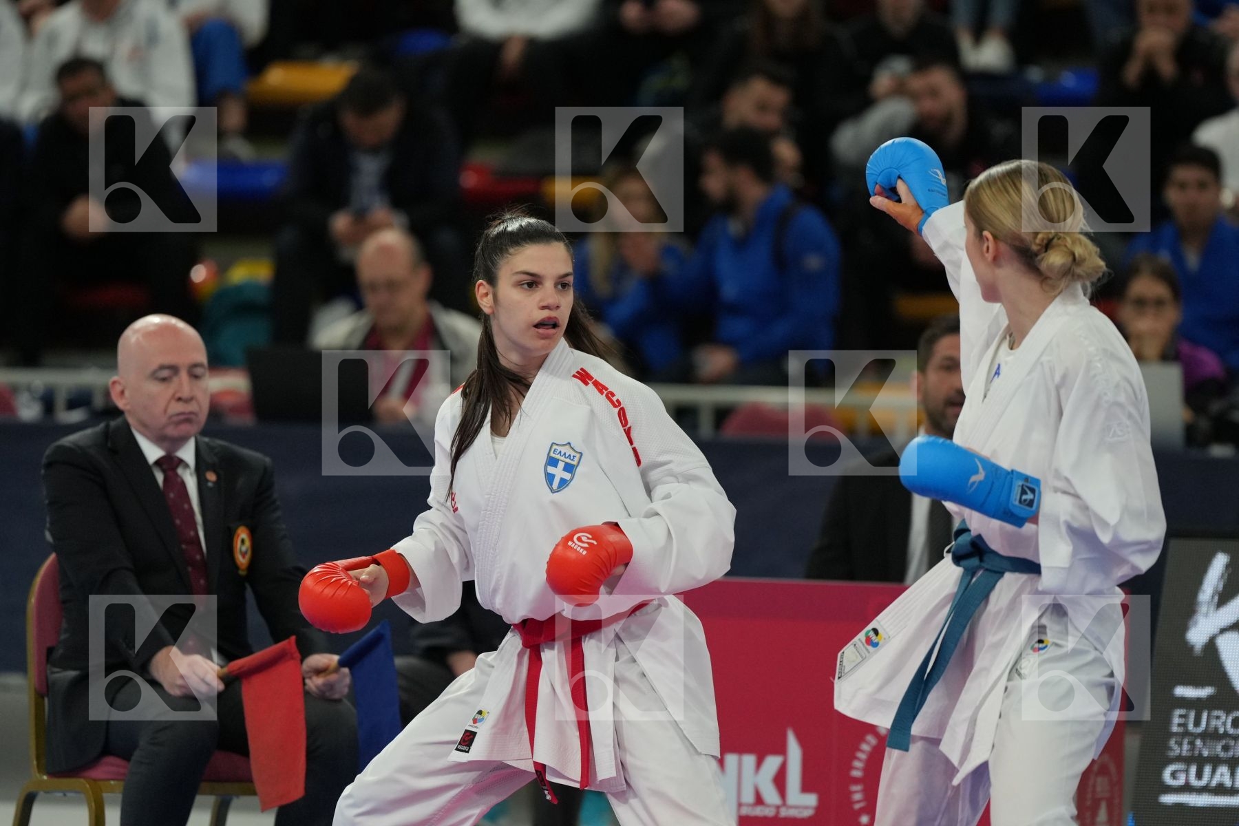 CHRYSOPOULOU KONSTANTINA (GREECE) vs SIVERT LAURA (FRANCE) in Female Kumite -61 Kg - bronze bout
