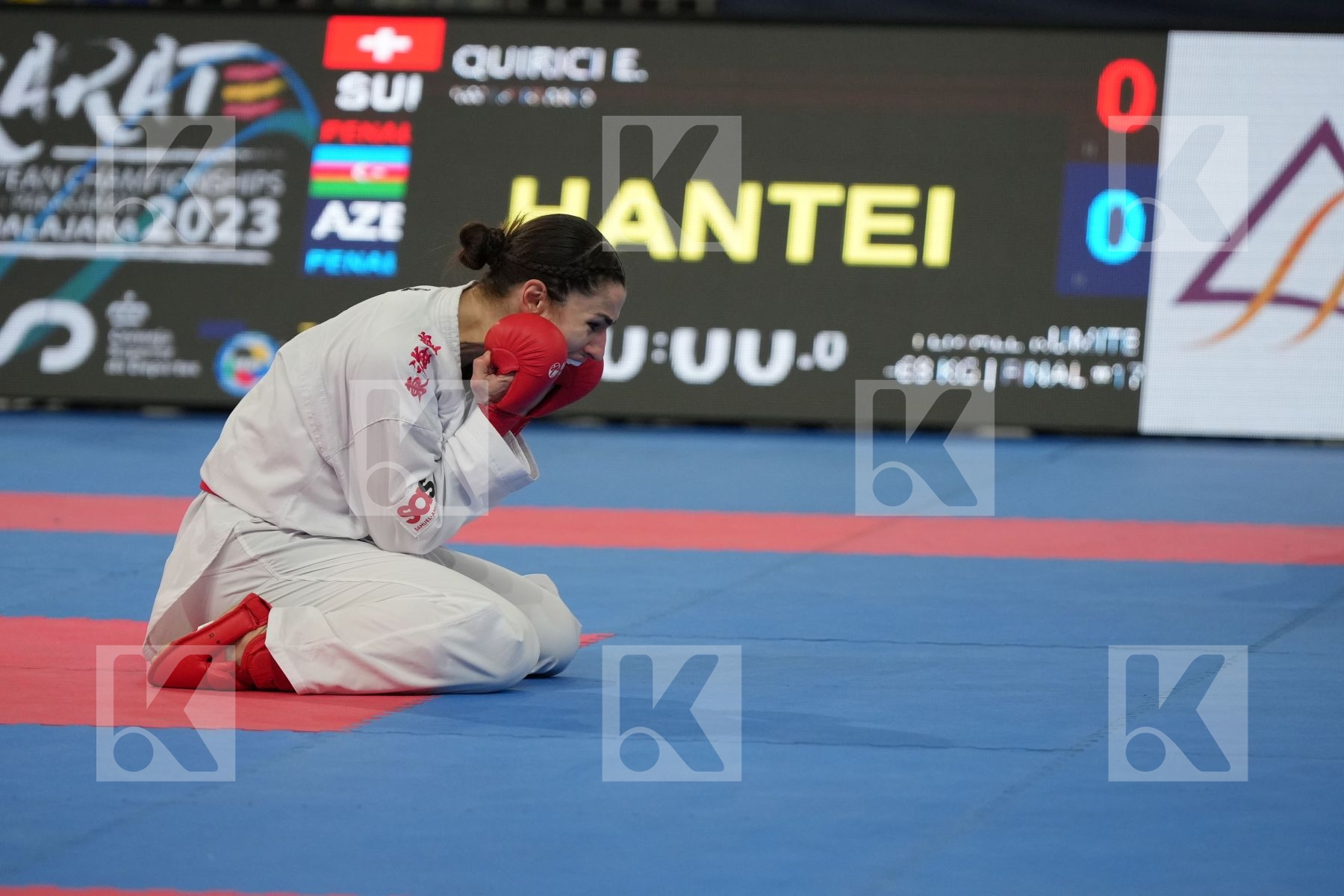 QUIRICI ELENA (SWITZERLAND) vs ZARETSKA IRYNA (AZERBAIJAN) in Female Kumite -68 Kg - Final bout