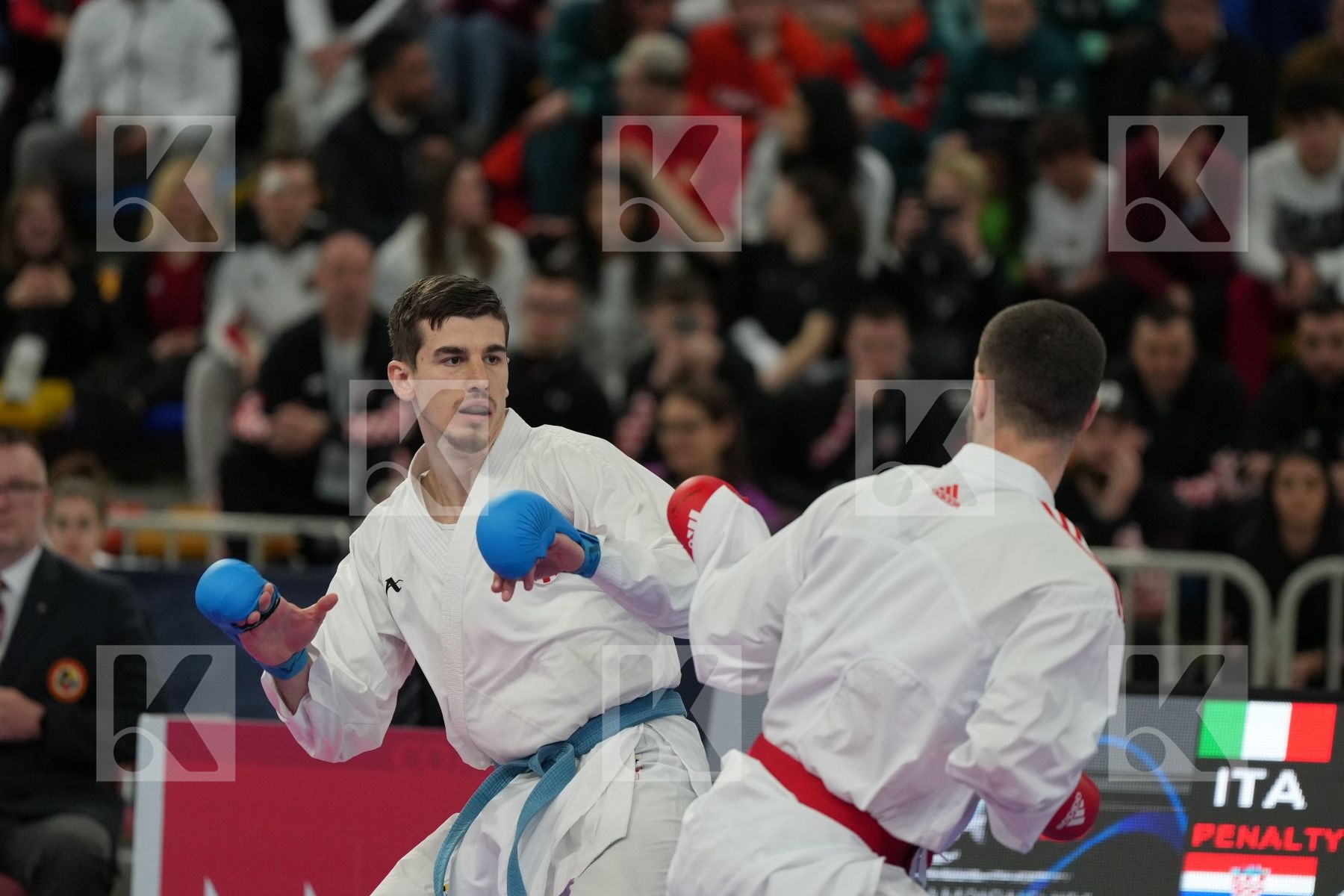 MARTINA MICHELE (ITALY) vs GARIBOVIC ENES (CROATIA) in Male Kumite -84 Kg - Final bout