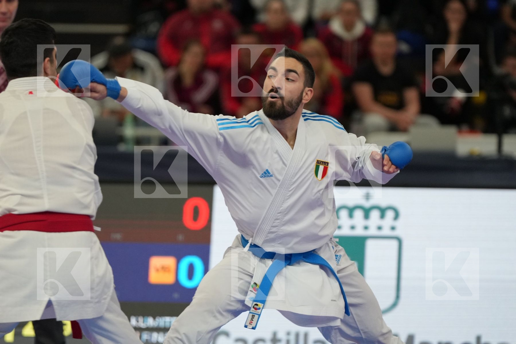 XENOS CHRISTOS-STEFANOS (GREECE) vs CRESCENZO ANGELO (ITALY) in Male Kumite -60 Kg - Final bout
