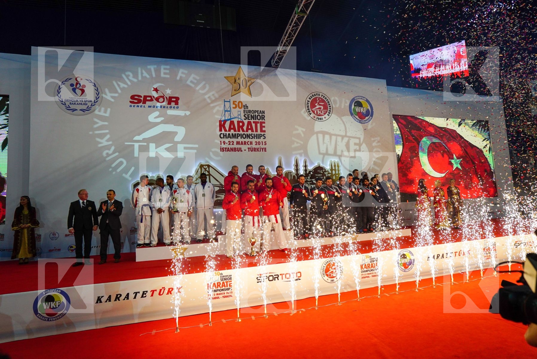 Azerbaijan France kumite male Netherlands podiums team Turkey