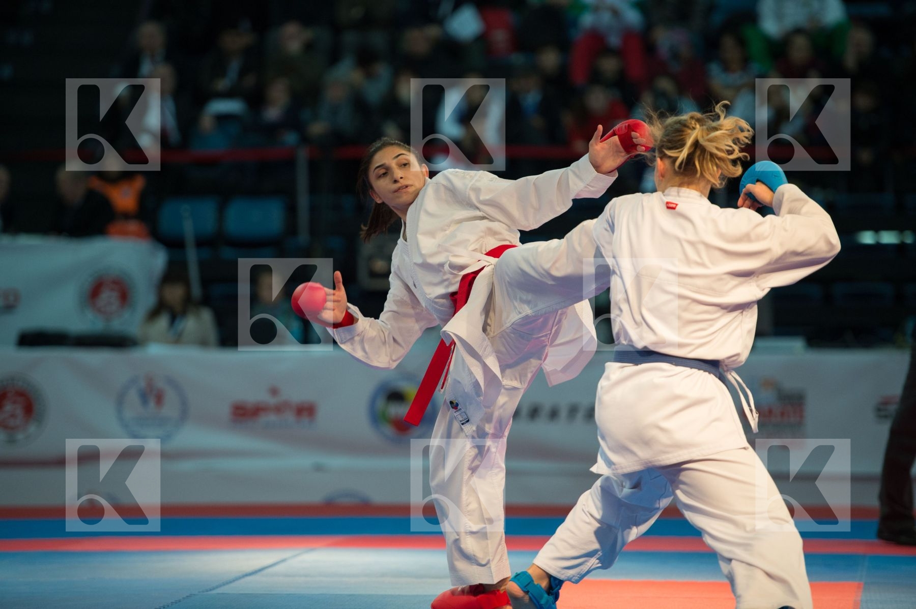 -61 kg bronze match Coban Merve female kumite Slovakia Suchankov