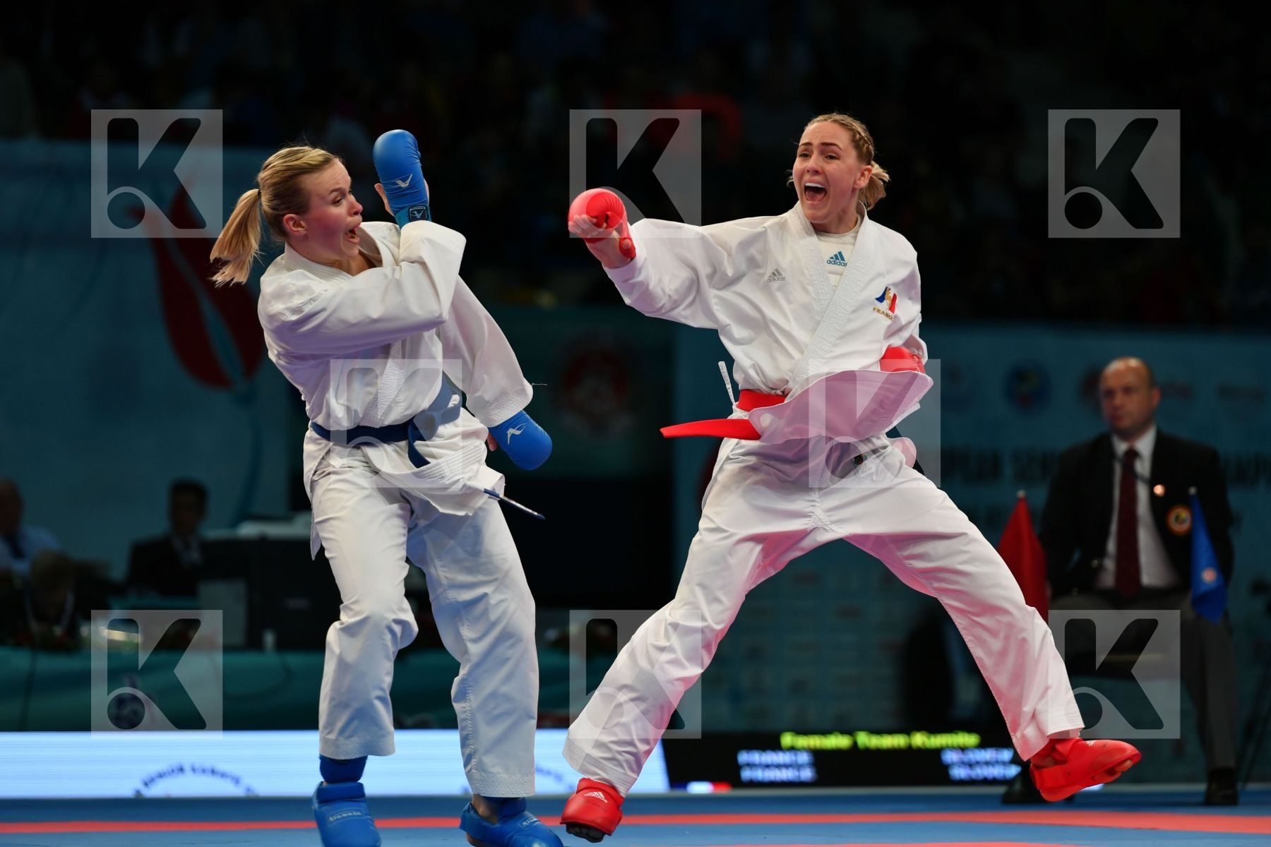 Female team kumite France France France Slovenia Slovenija Slove