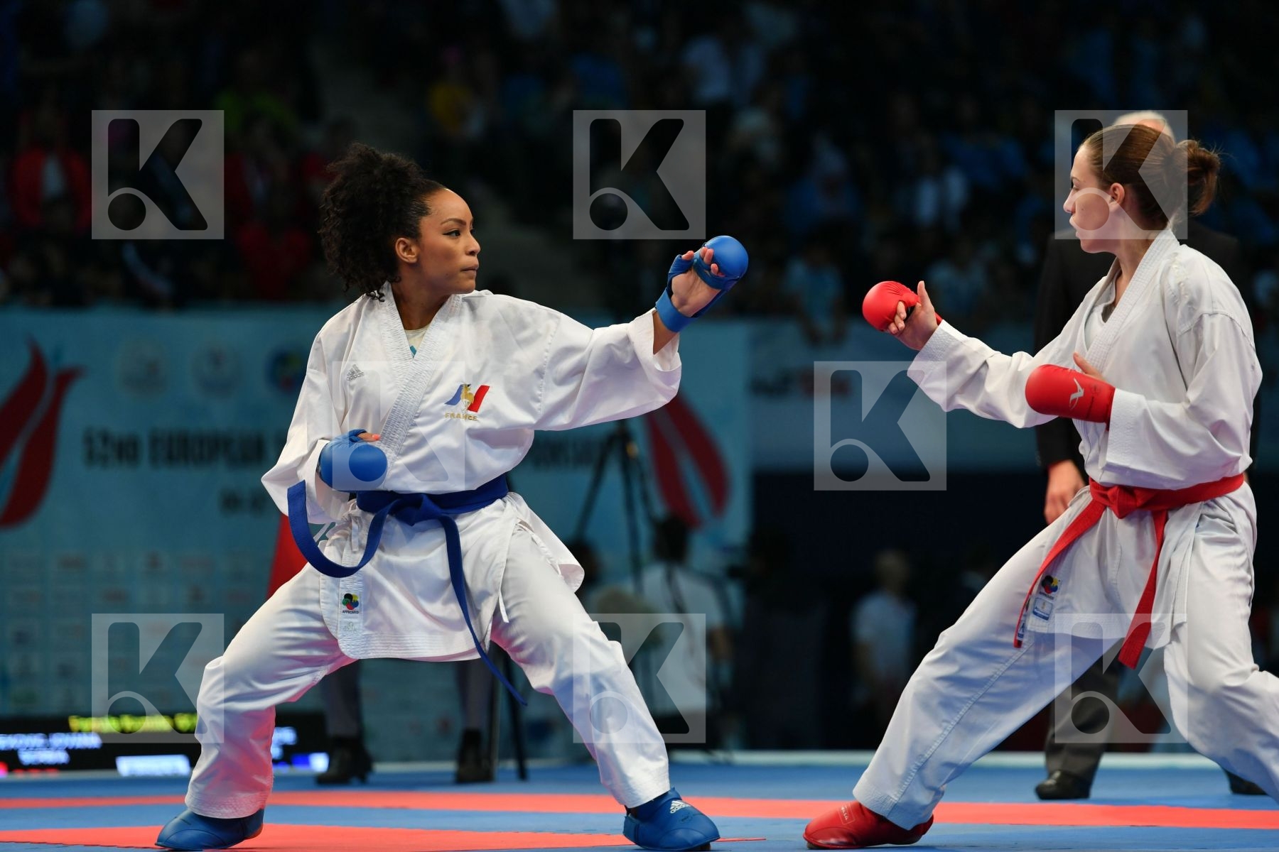 Female kumite -61 kg France Ignace Lucie Prekovic Jovana Serbia